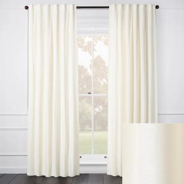 Audrey Linen Ivory Curtain - Custom