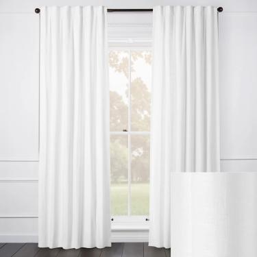 Audrey Linen White Curtain - Custom