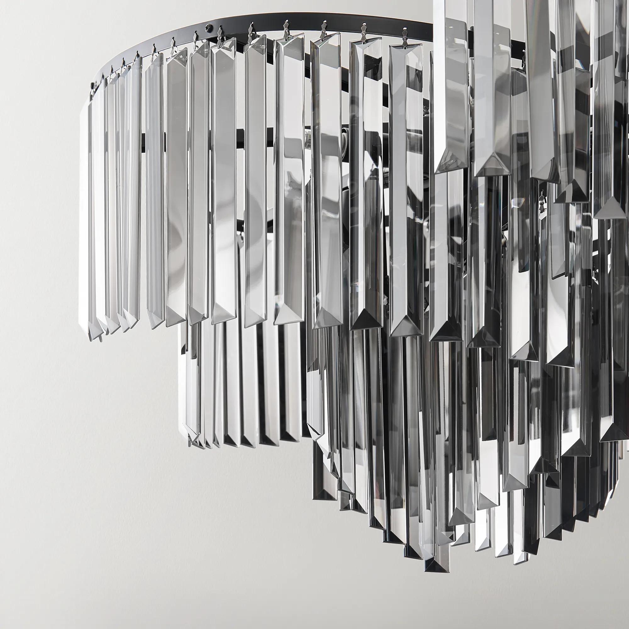 Luxe Spiral Chandelier - Graphite