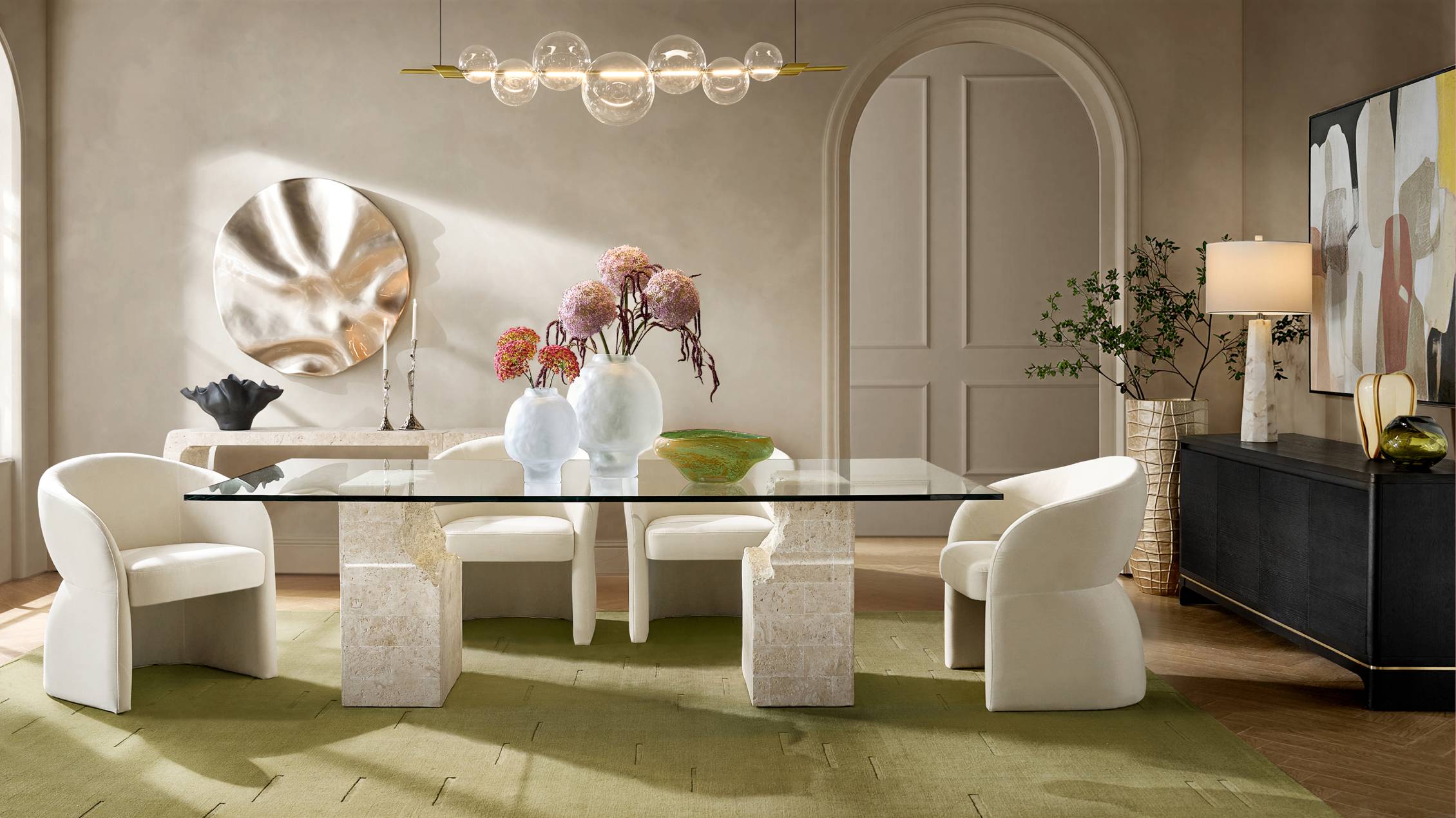 <p style='color:black'>Statement silhouettes and refined materials that anchor modern interiors.</p>