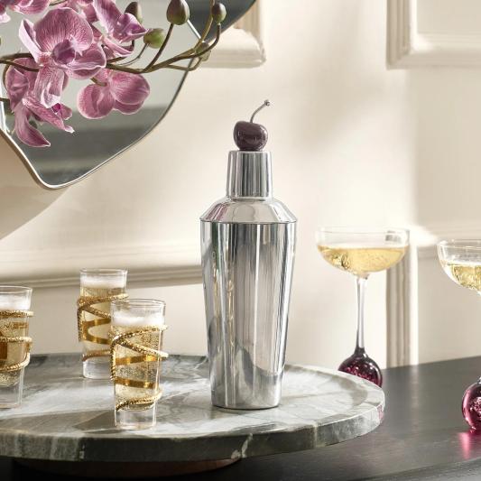 Cherry On Top Stainless Steel Cocktail Shaker