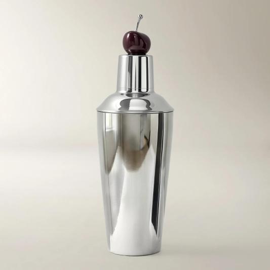 Cherry On Top Stainless Steel Cocktail Shaker