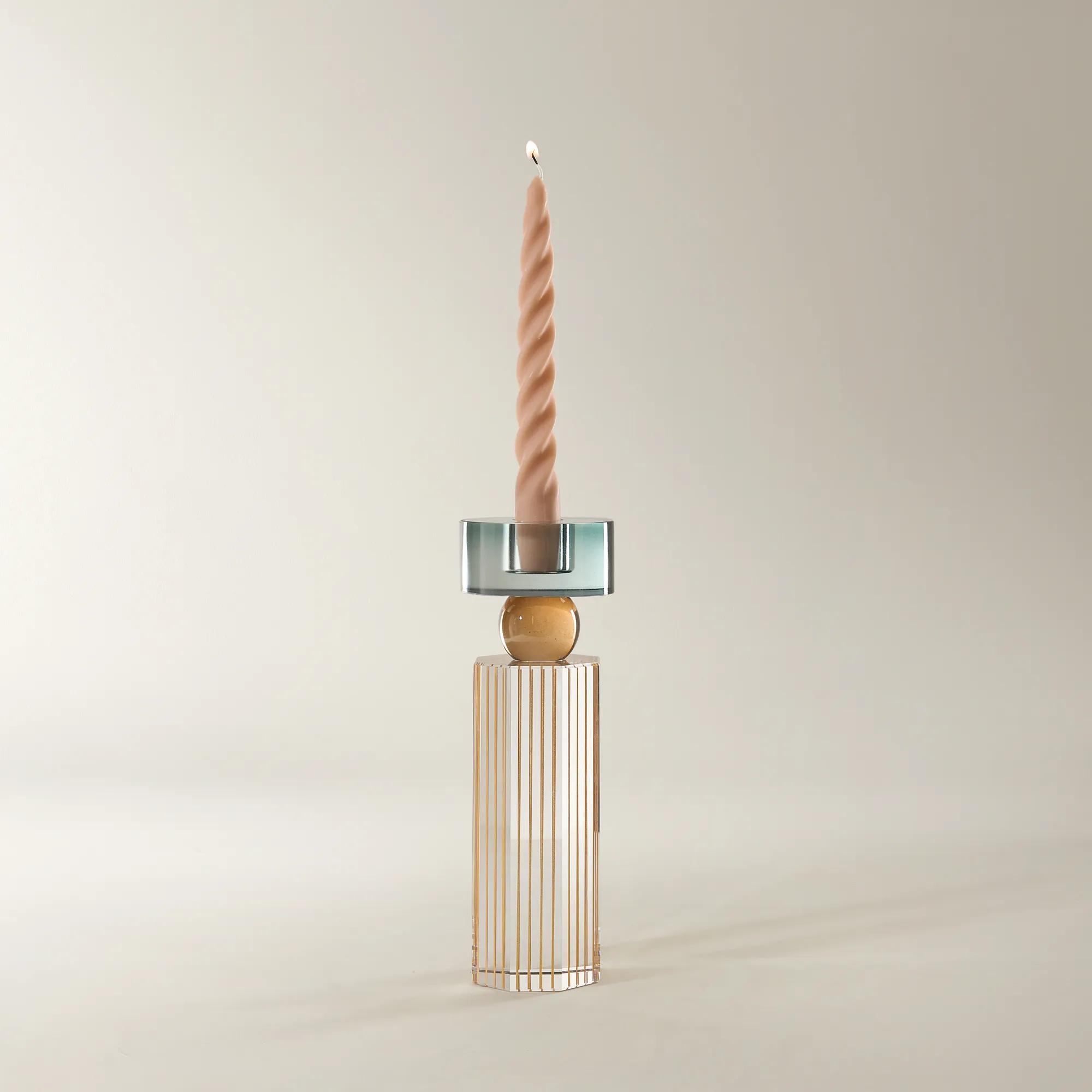 Cora Crystal Taper Holder