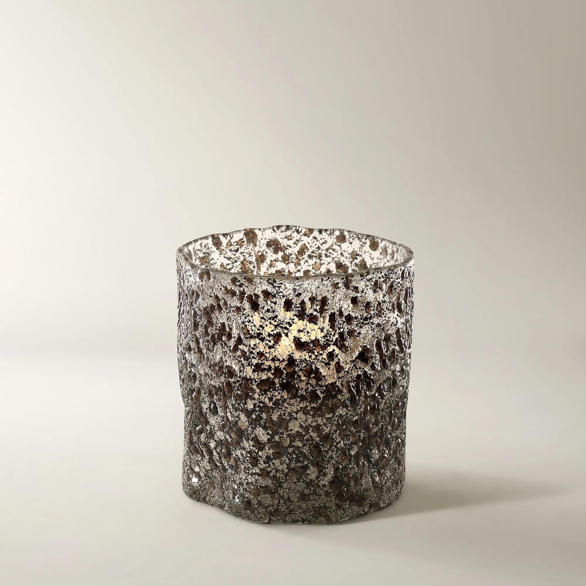 Earthen Hurricane Candle Holder