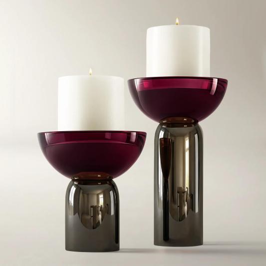 Porto Crystal Pillar Holder