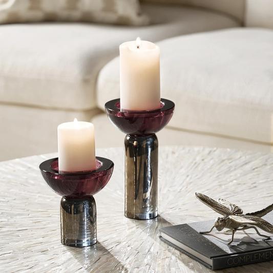 Porto Crystal Pillar Holder