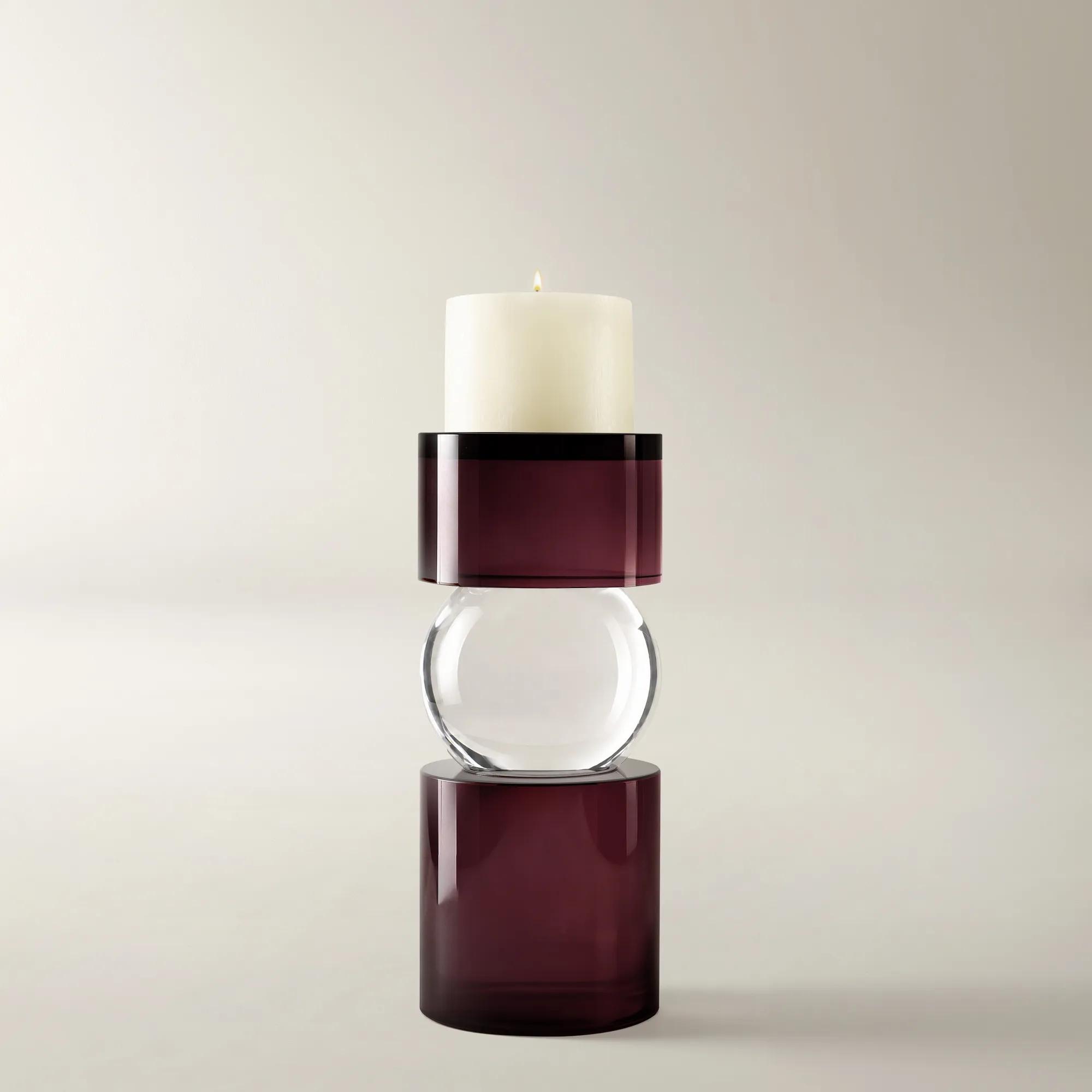 Leroy Crystal Pillar Holder
