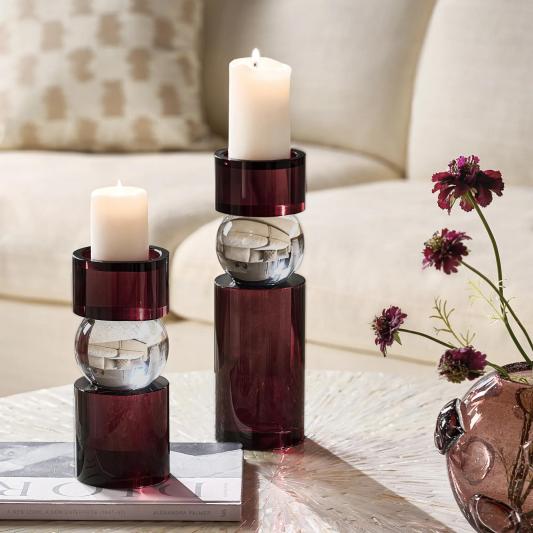 Leroy Crystal Pillar Holder