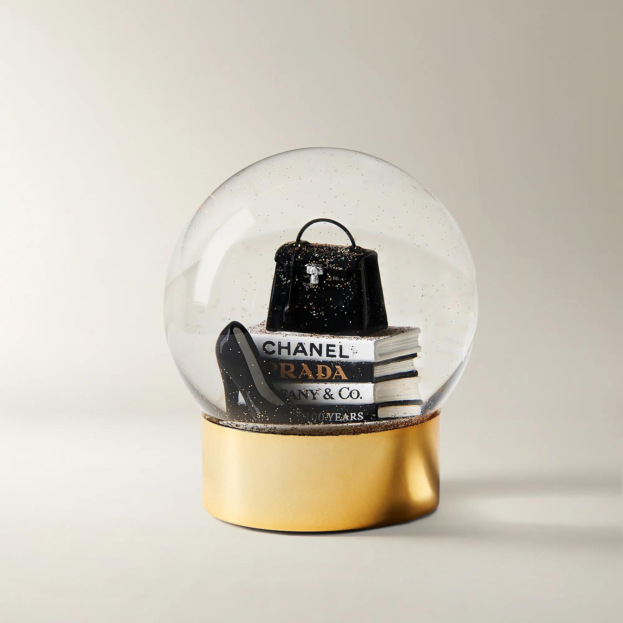 Fashion Black Resin Glitter Globe | Z Gallerie