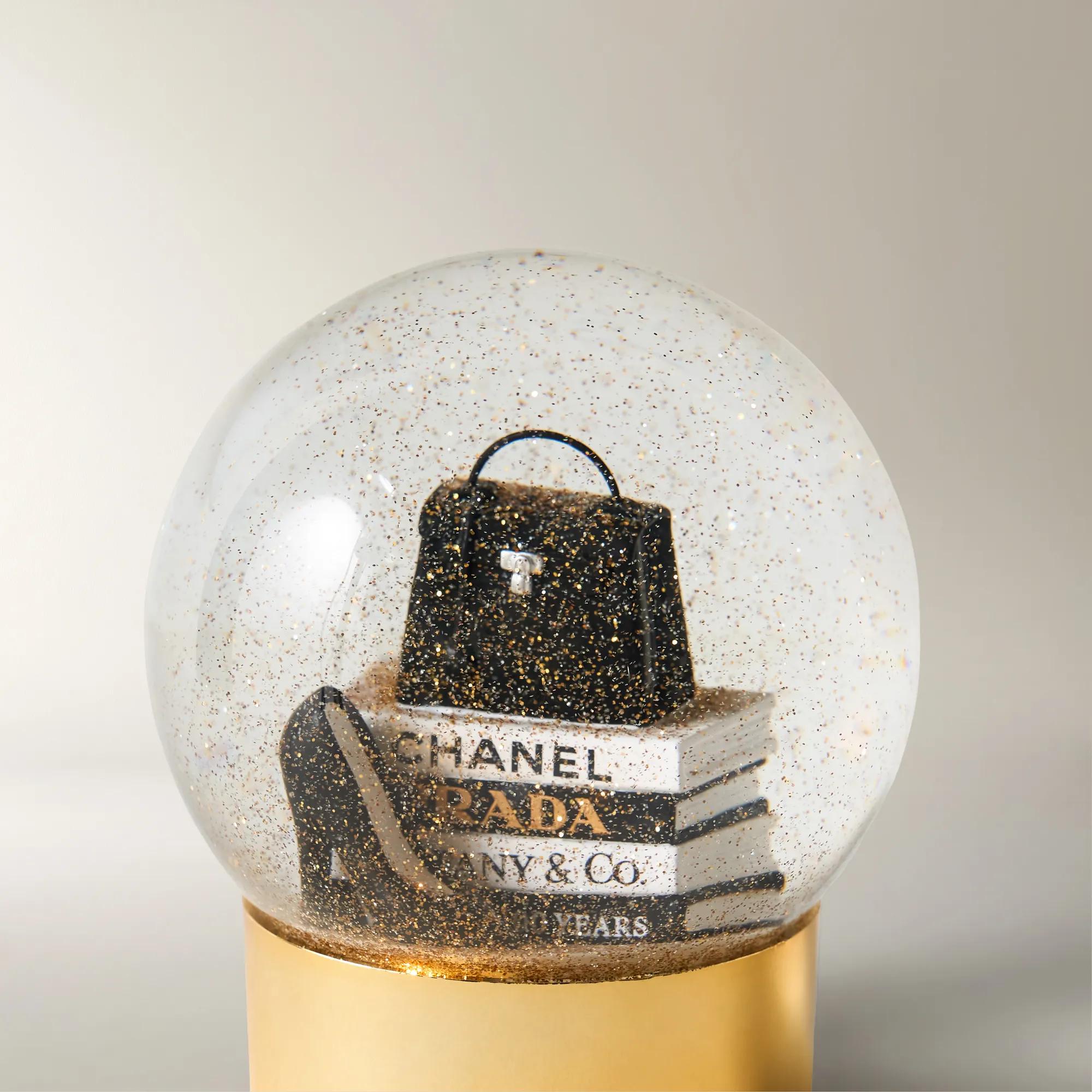 Fashion Black Resin Glitter Globe | Z Gallerie