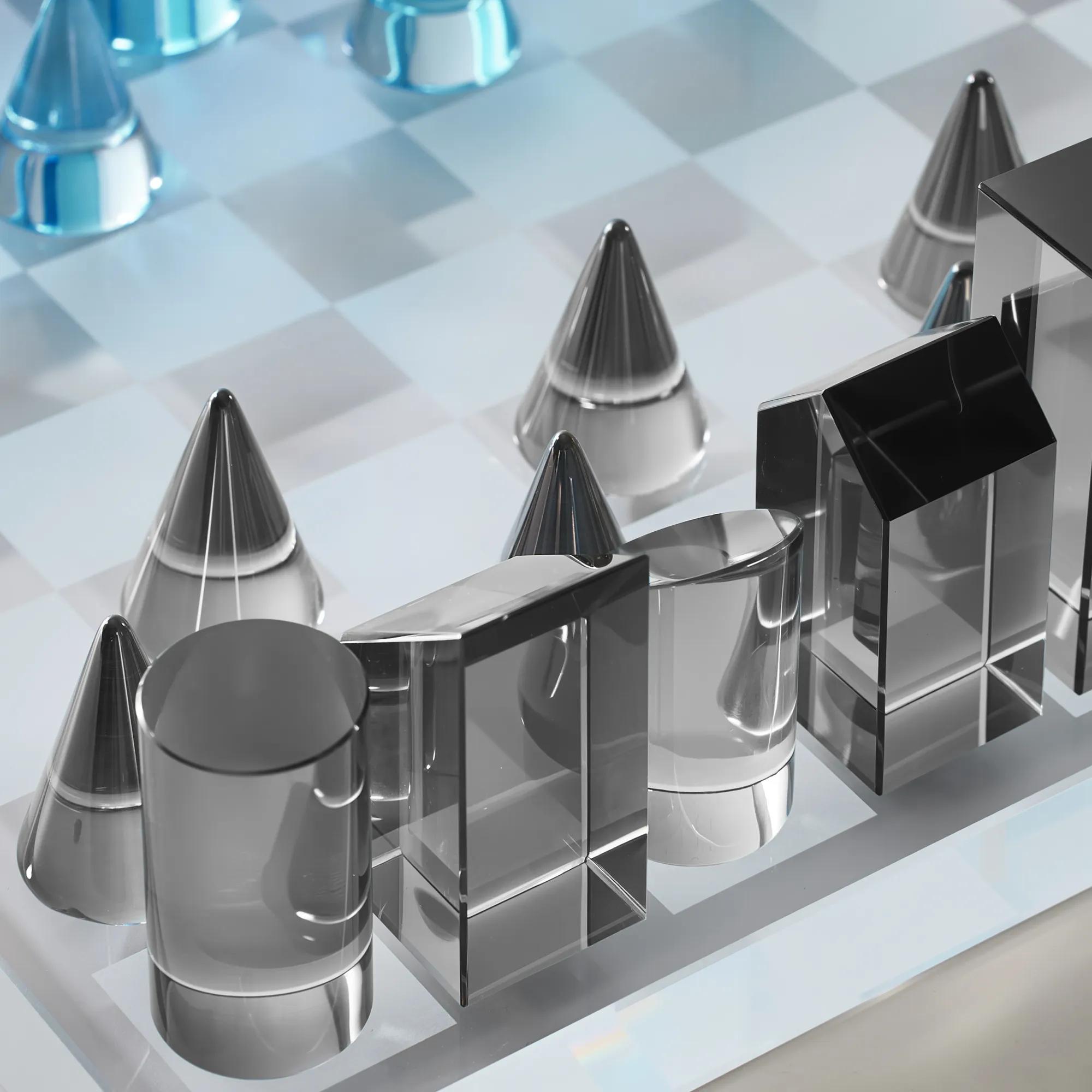 Crystal Chess - Blue and Grey