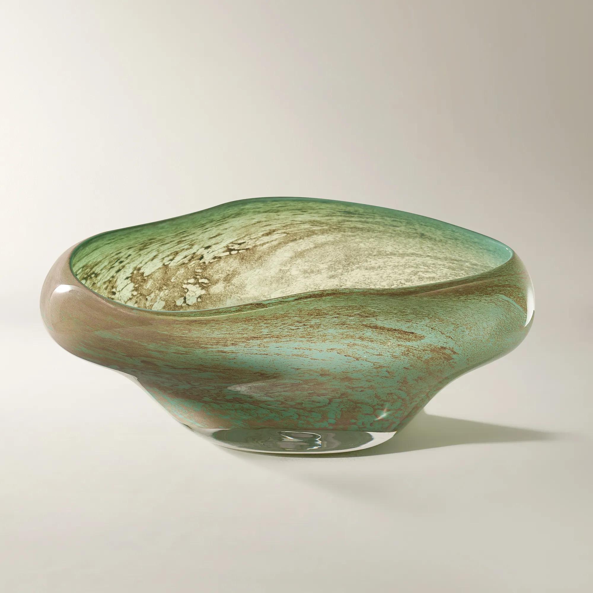 Green Mist Glass Bowl