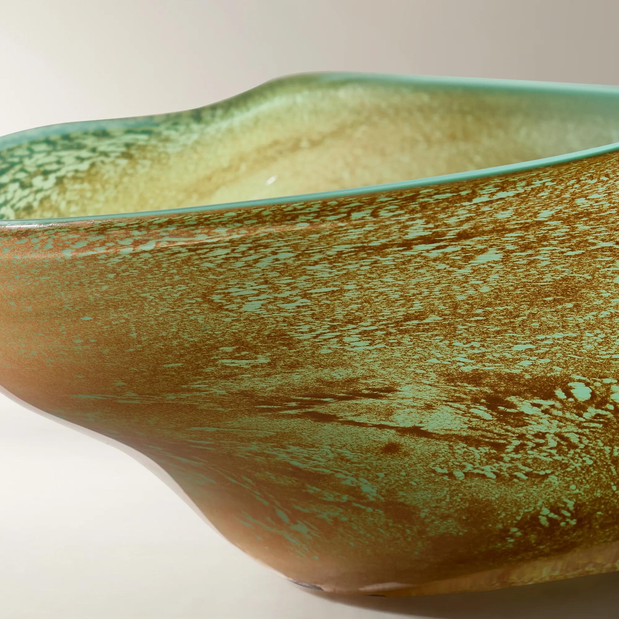 Green Mist Glass Bowl