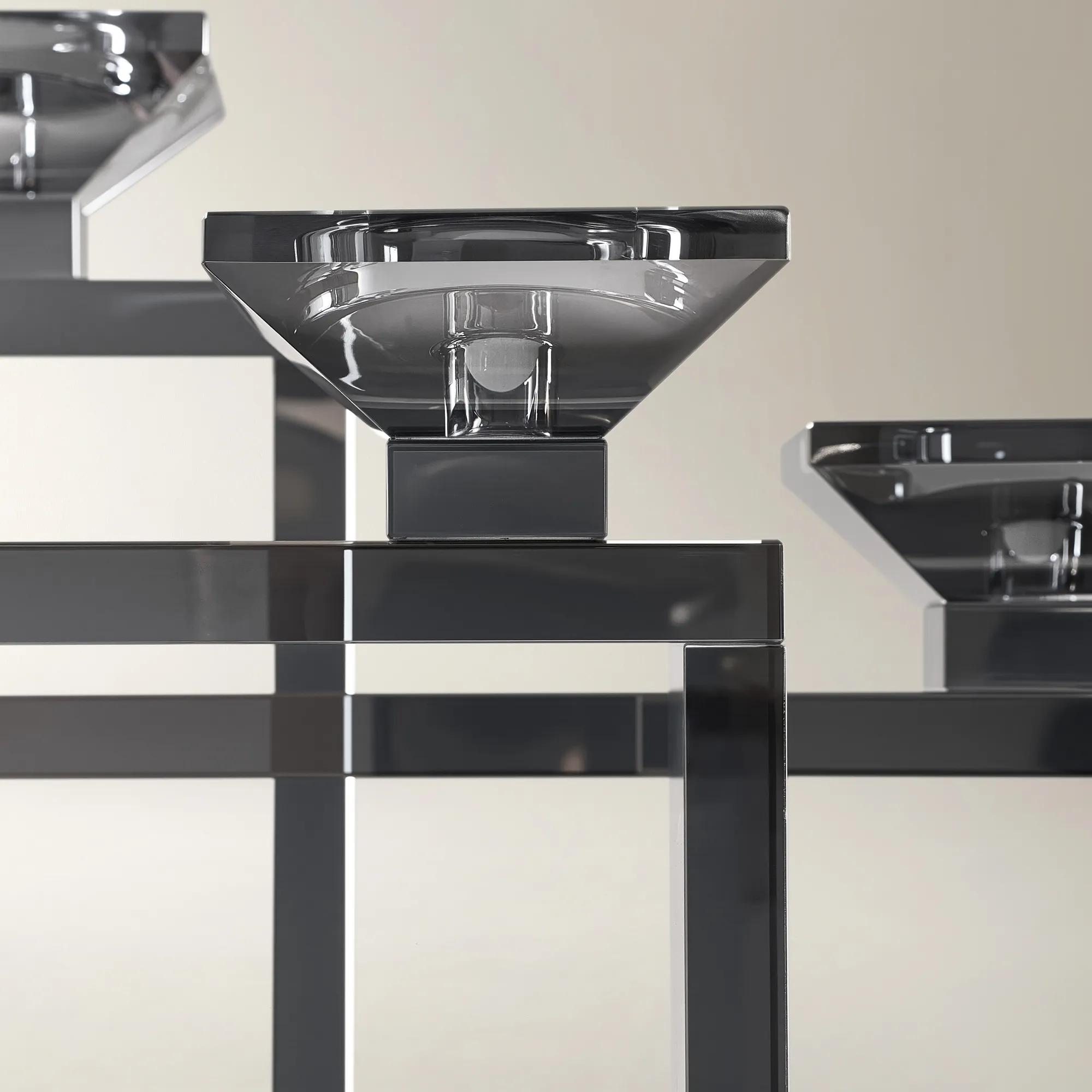 Linx Graphite Crystal Glass Pillar Holders | Z Gallerie