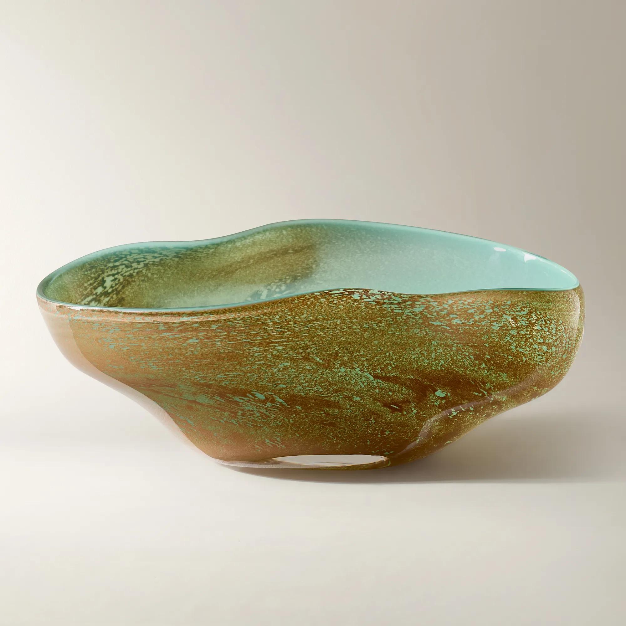 Green Mist Glass Bowl