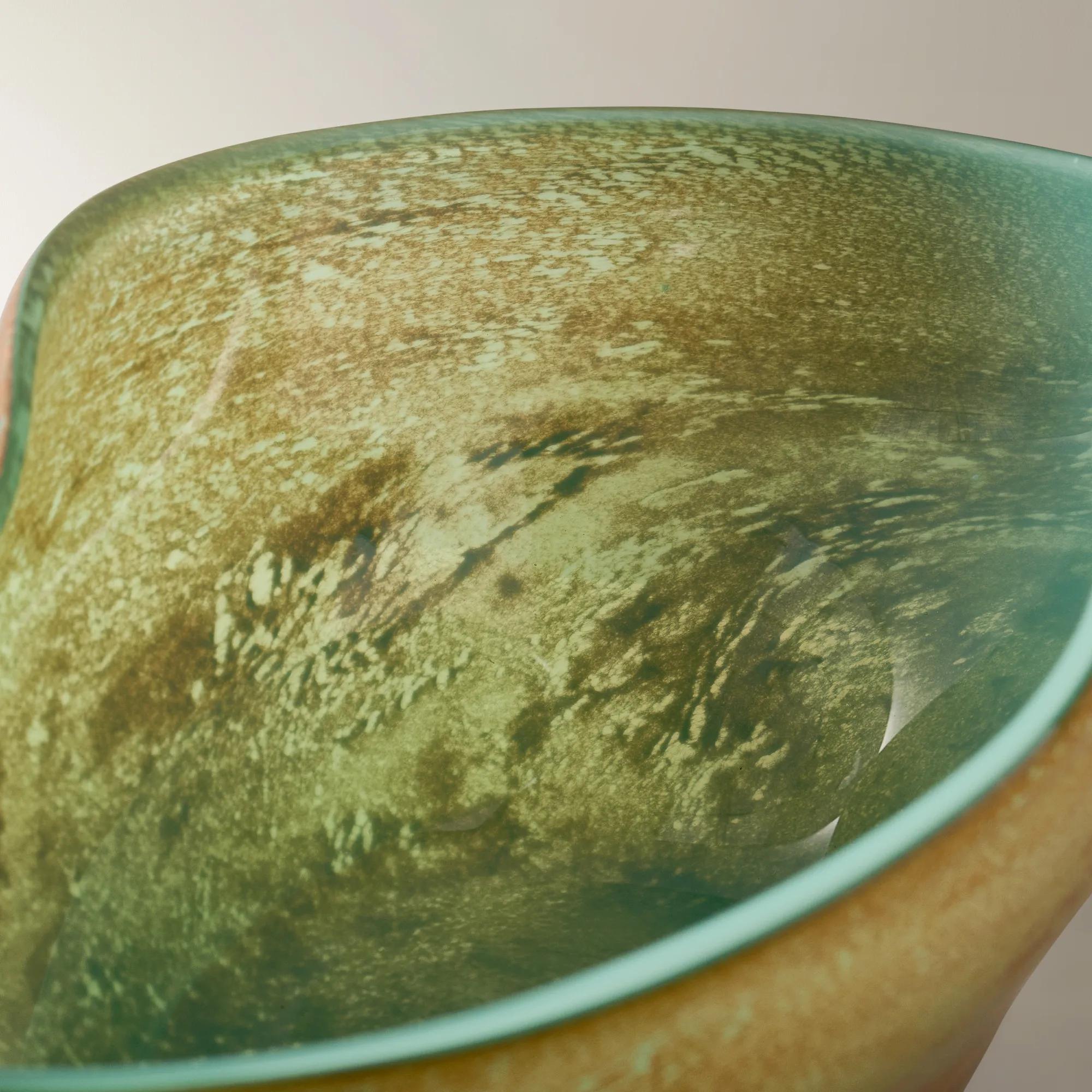 Green Mist Glass Bowl