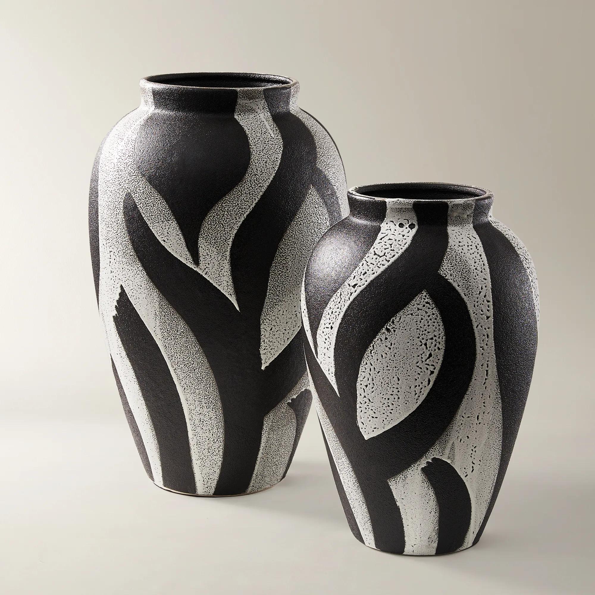 Montae Abstract Zebra Ceramic Vases | Z Gallerie