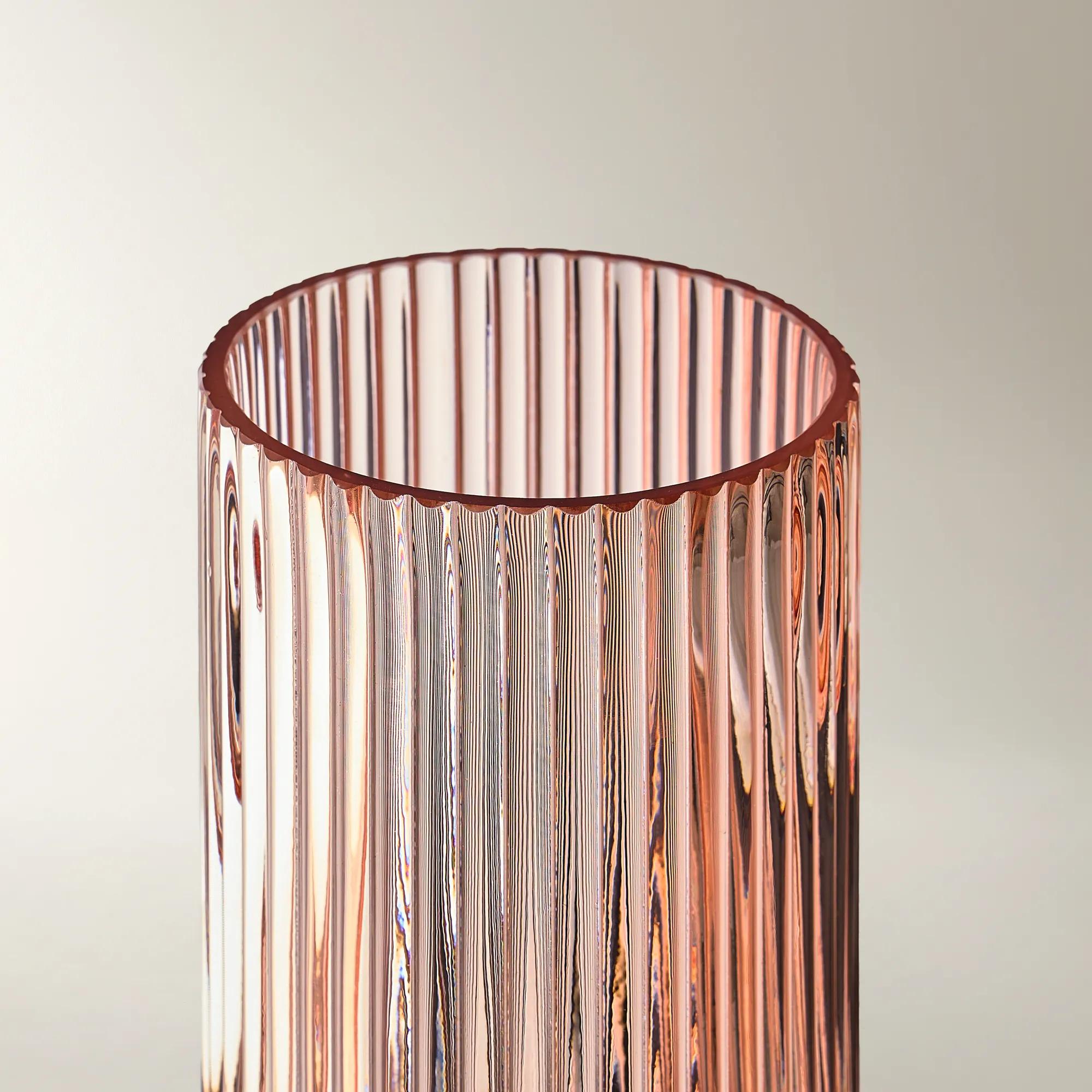 Fluted Ball Glass Vase