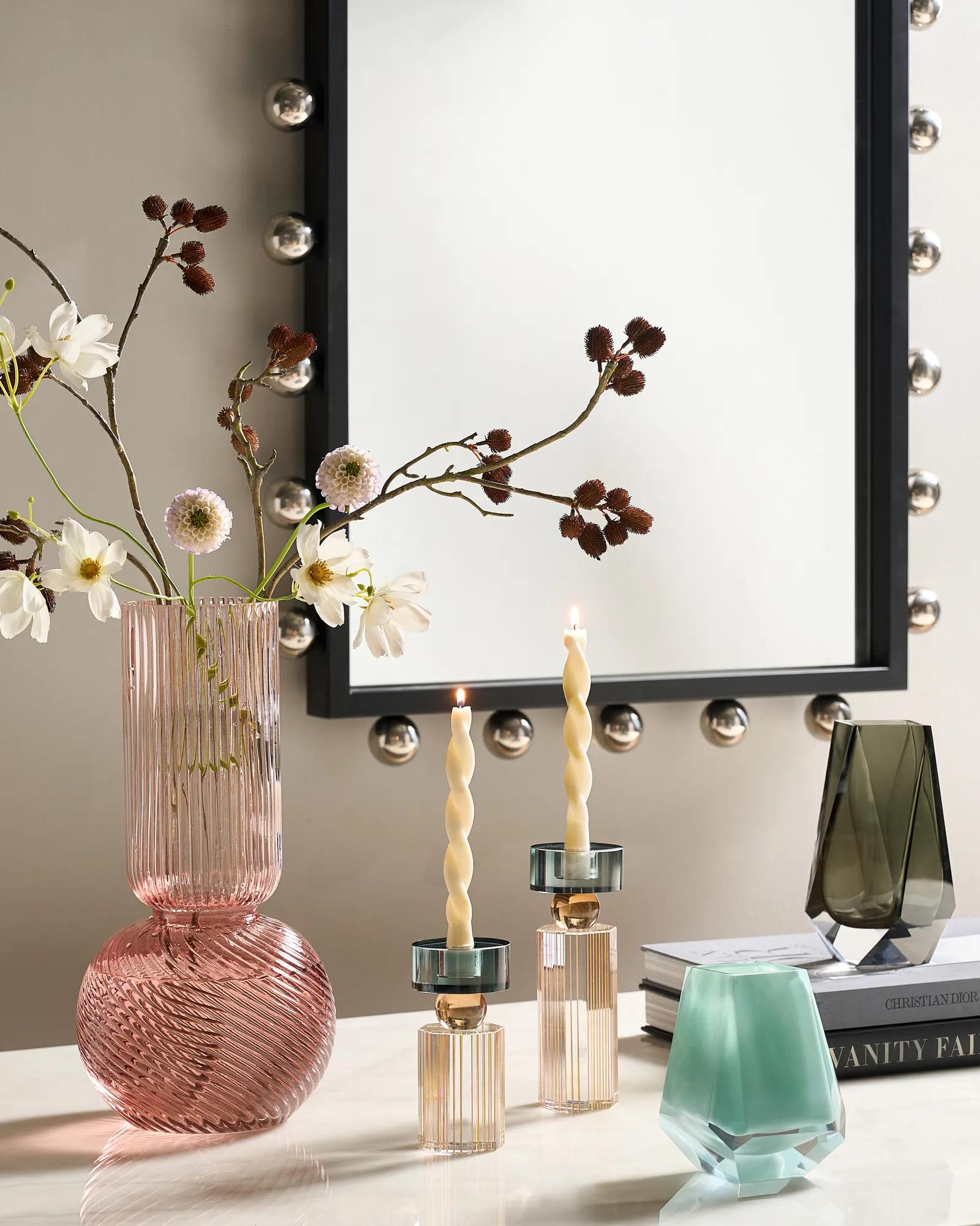 Adaline Glass Vase - Eggshell Blue