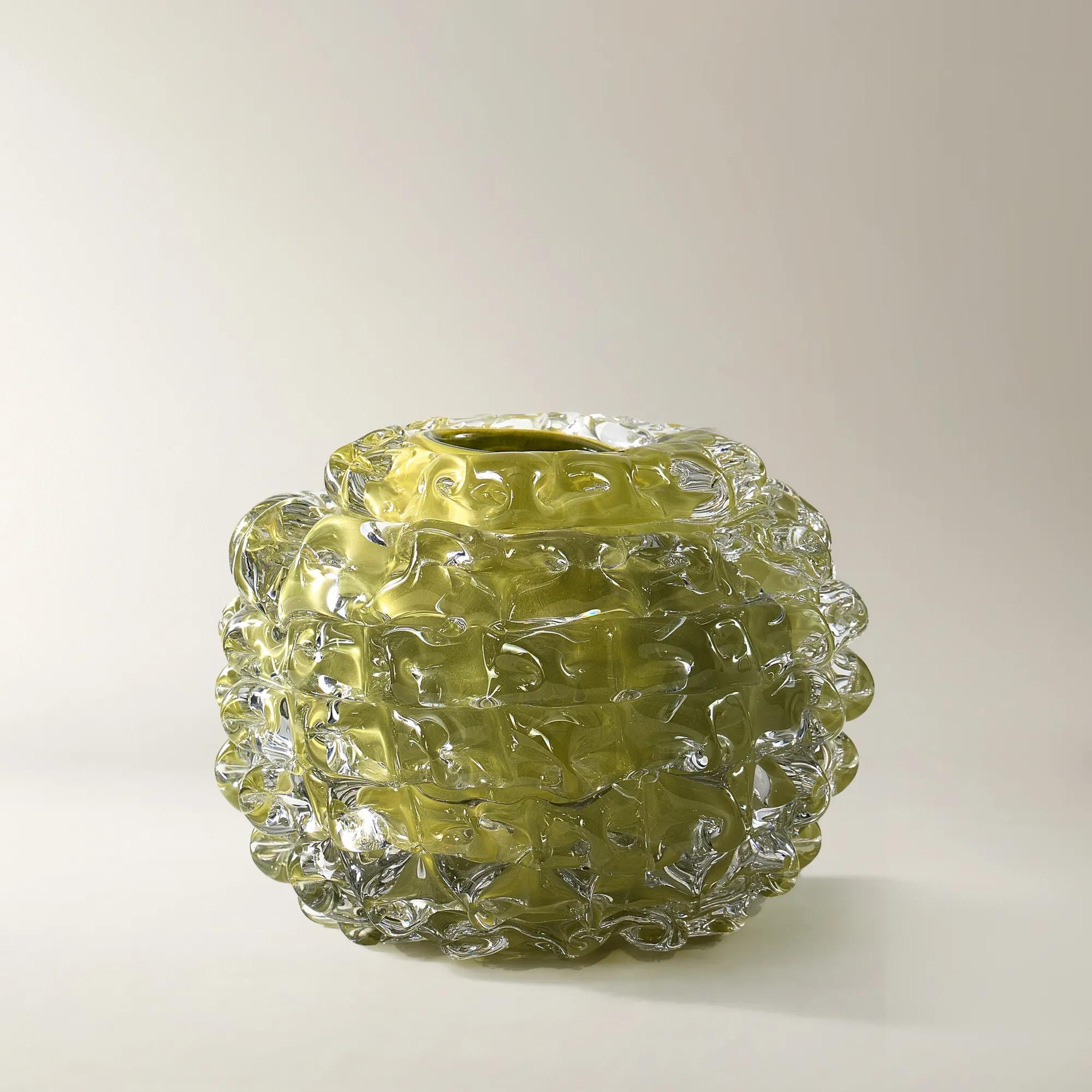 Citron Ice Glass Vase