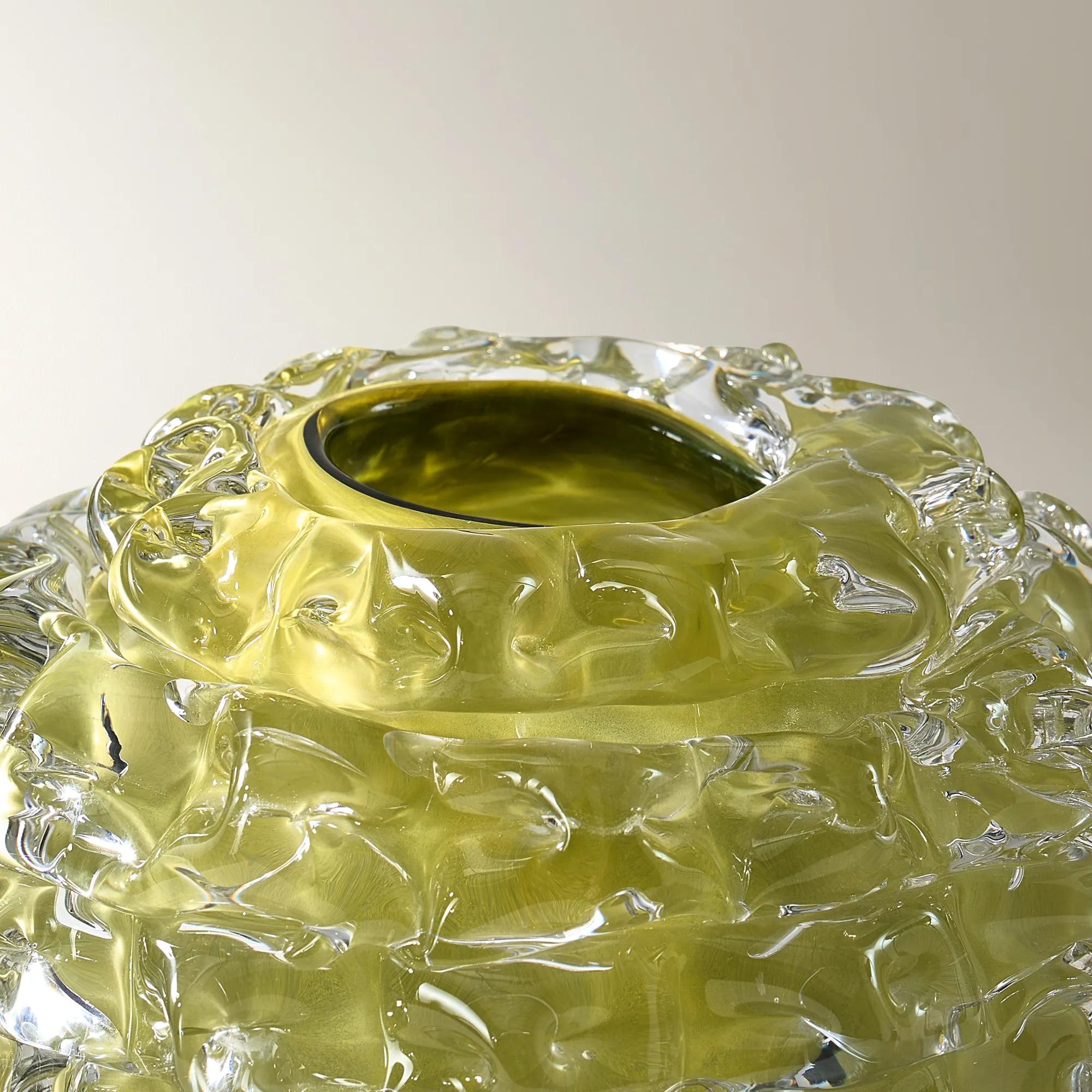 Citron Ice Glass Vase