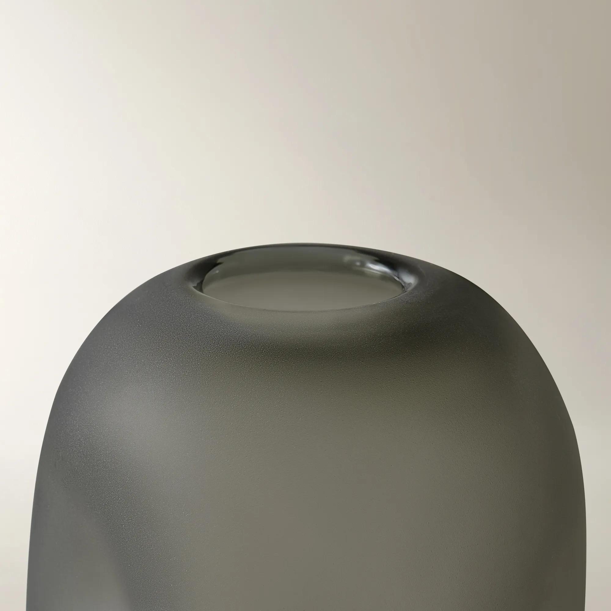 Angelica Glass Canister - Charcoal