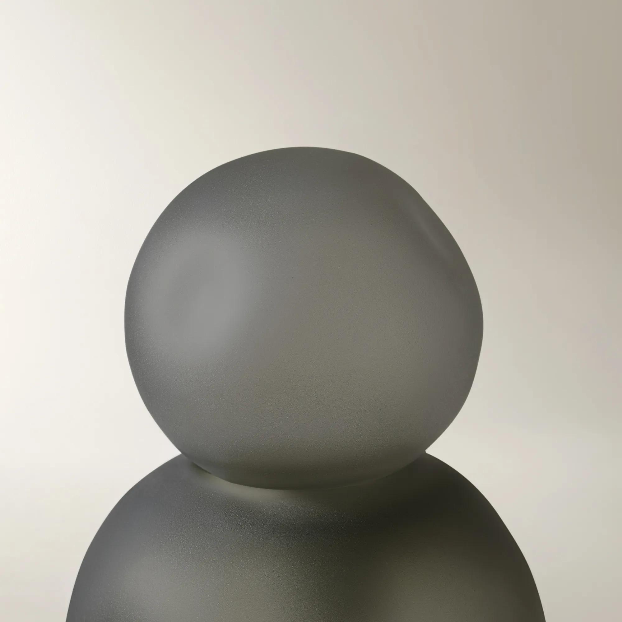 Angelica Glass Canister - Charcoal