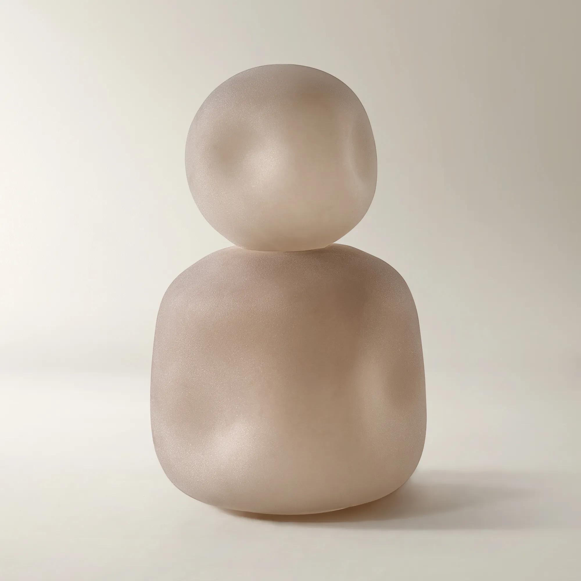 Angelica Glass Canister - Soft Nude