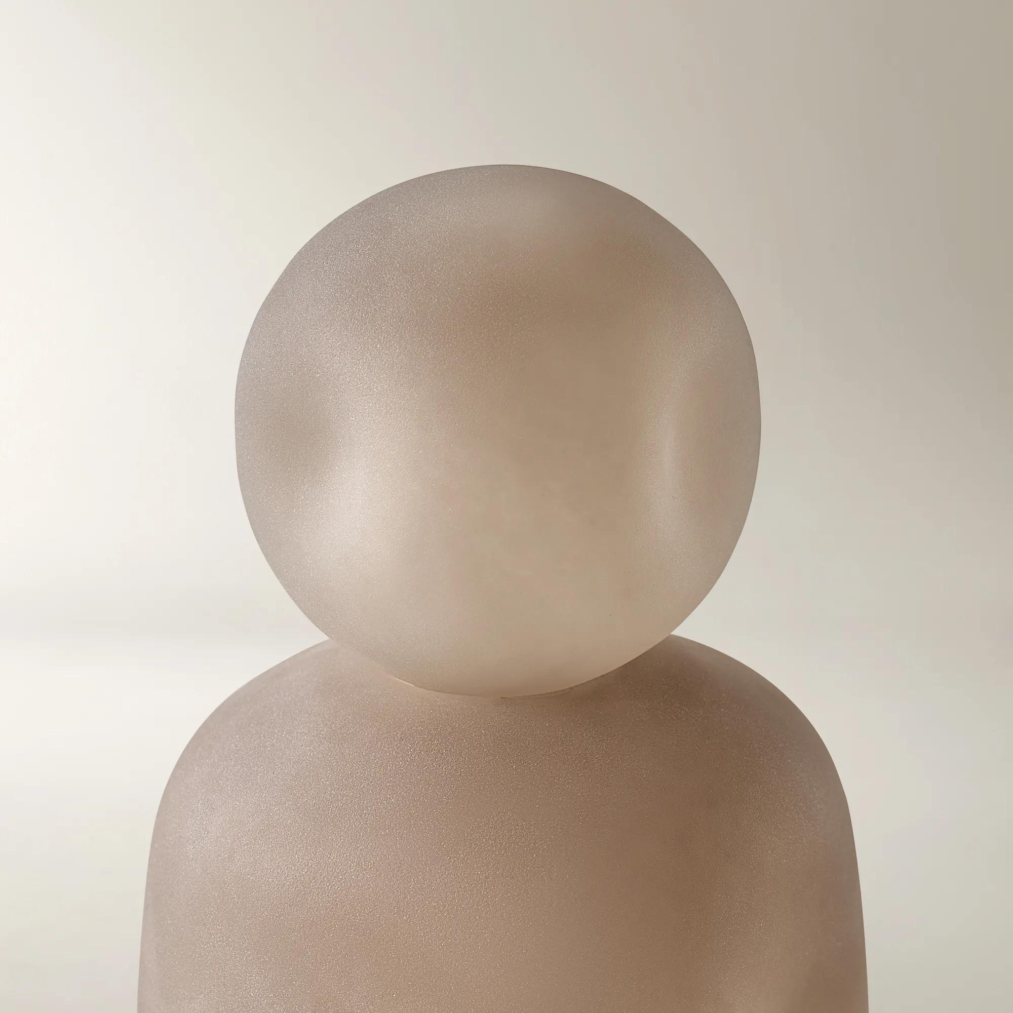 Angelica Glass Canister - Soft Nude