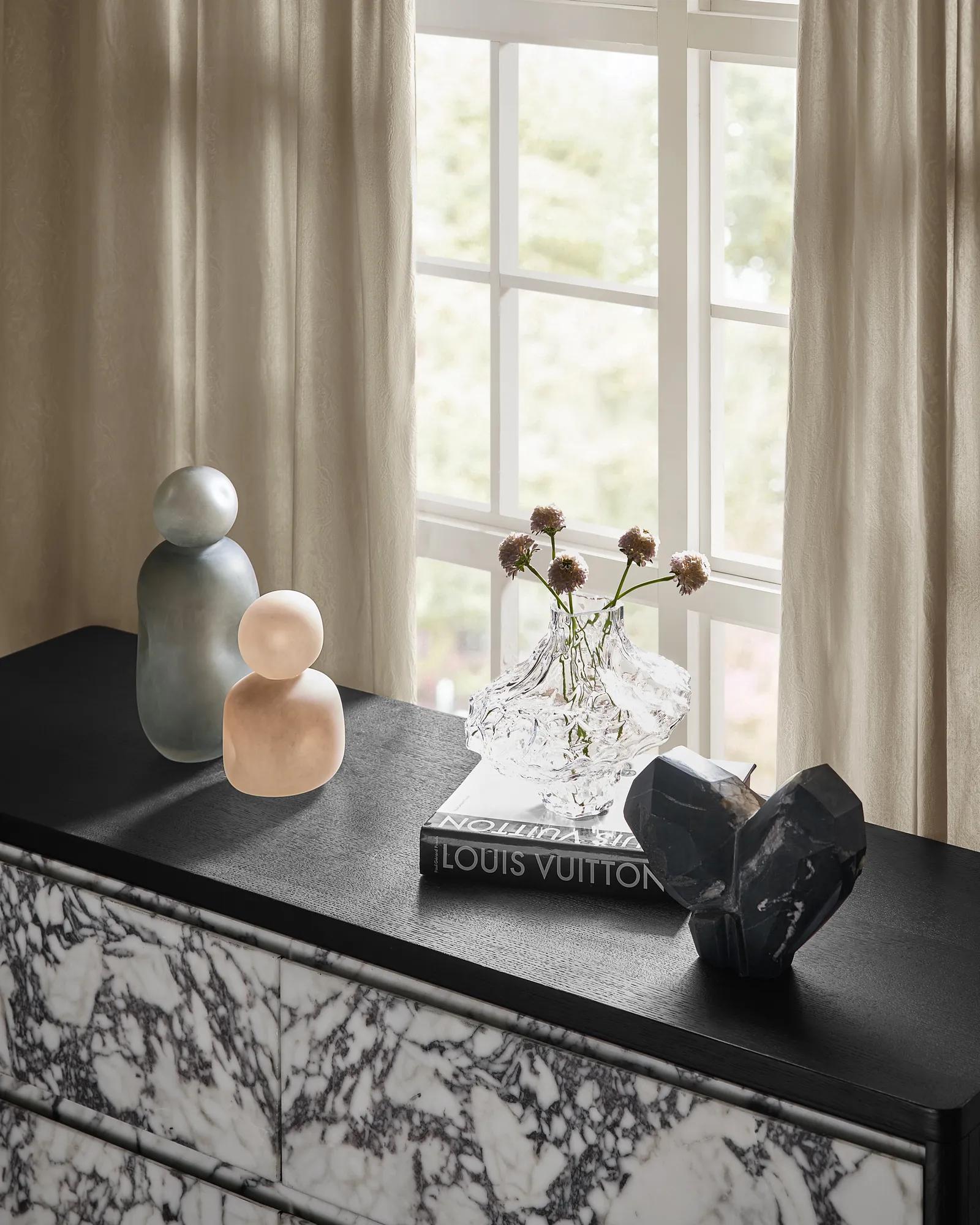 Angelica Glass Canister - Soft Nude