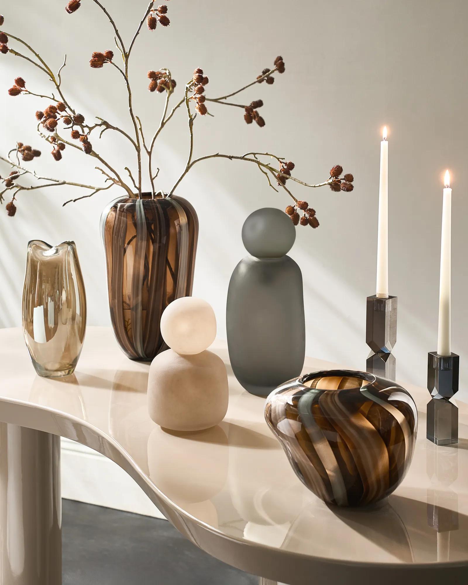 Angelica Glass Canister - Soft Nude