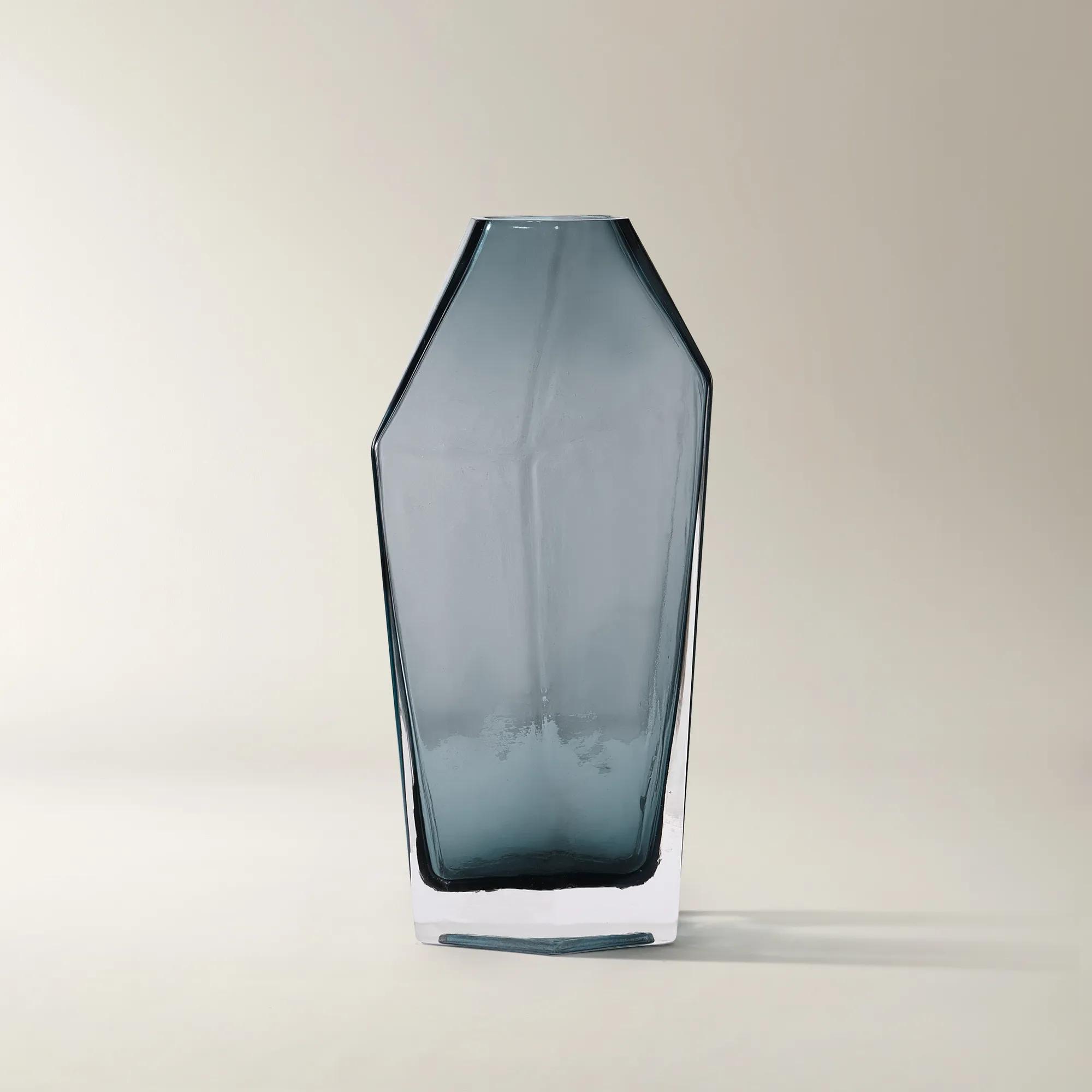 Anora Glass Vase - Blue