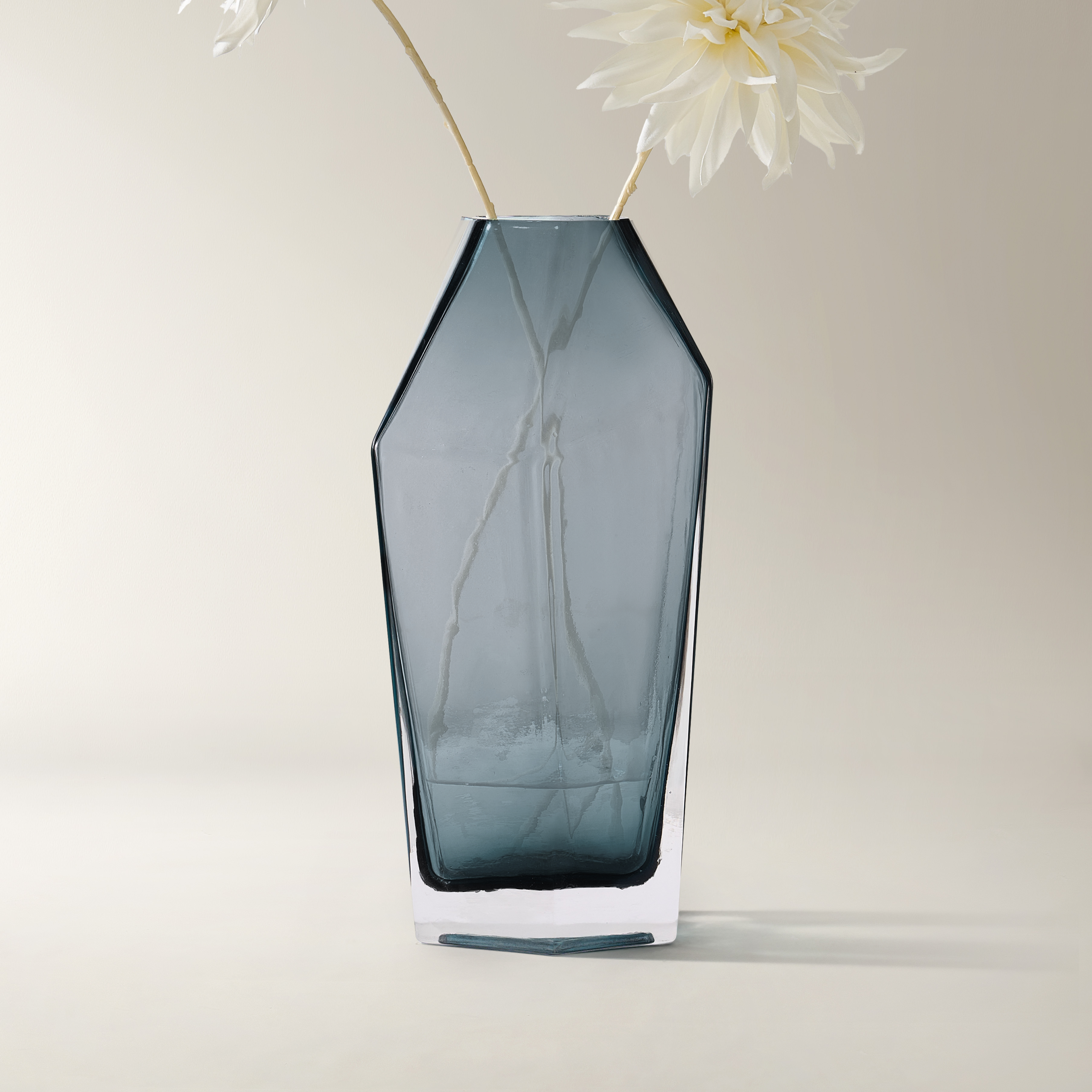 Anora Glass Vase - Blue