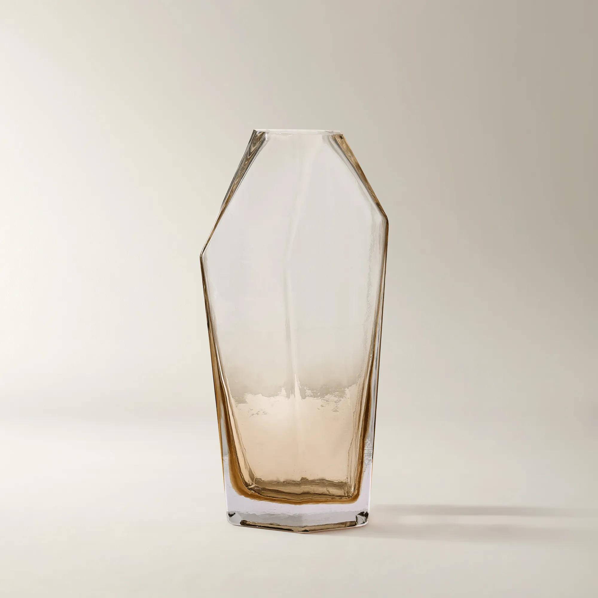 Anora Glass Vase - Amber