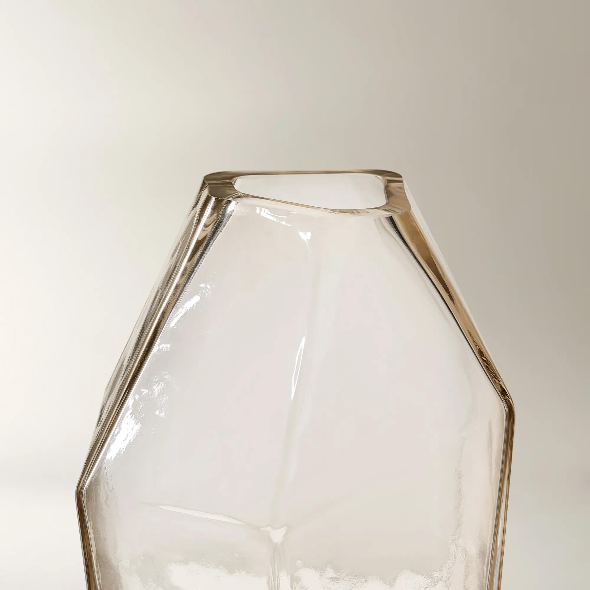 Anora Glass Vase - Amber