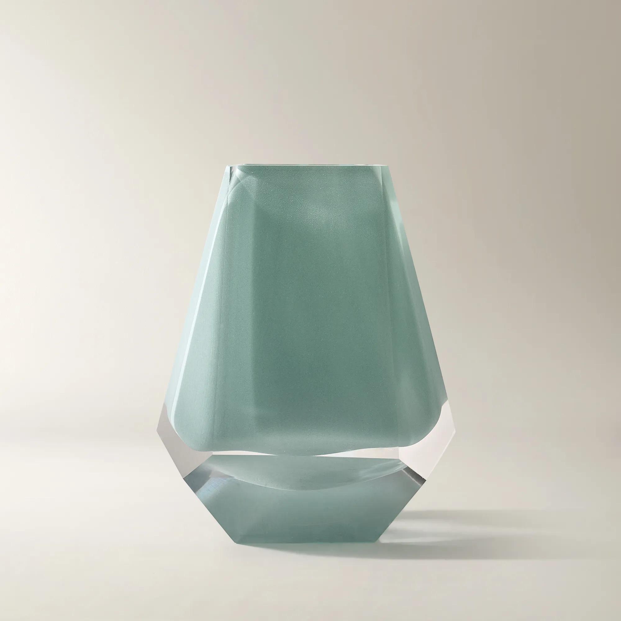 Adaline Glass Vase - Eggshell Blue