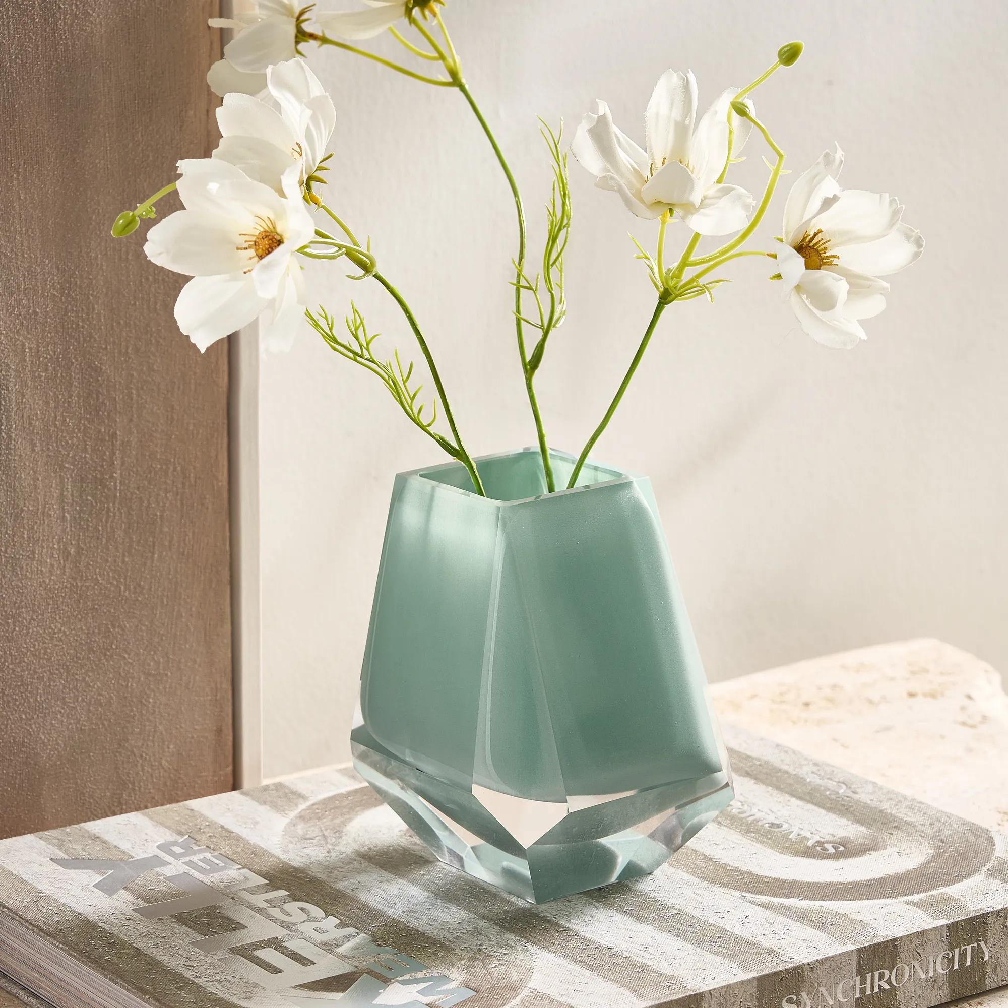Adaline Glass Vase - Eggshell Blue