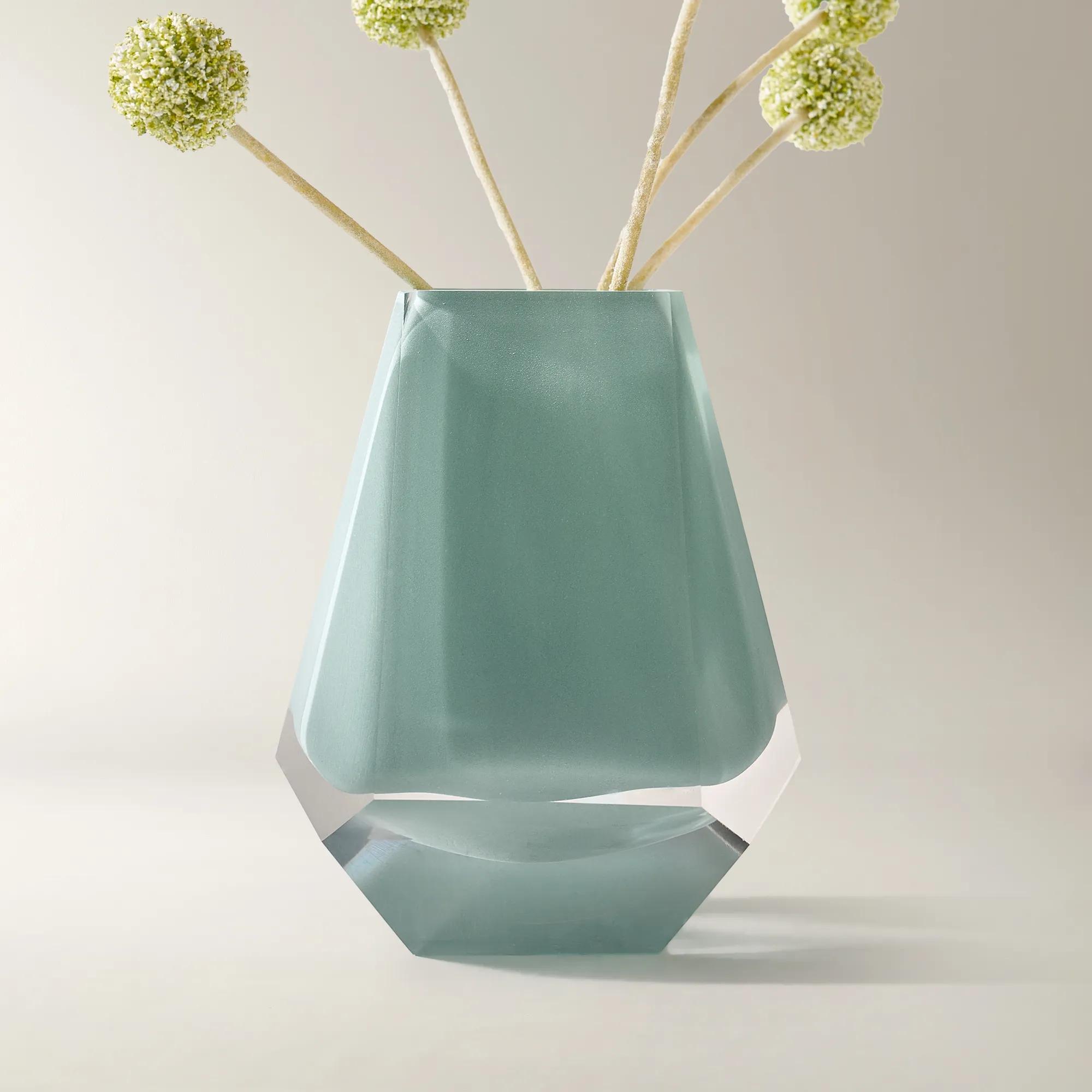 Adaline Glass Vase - Eggshell Blue
