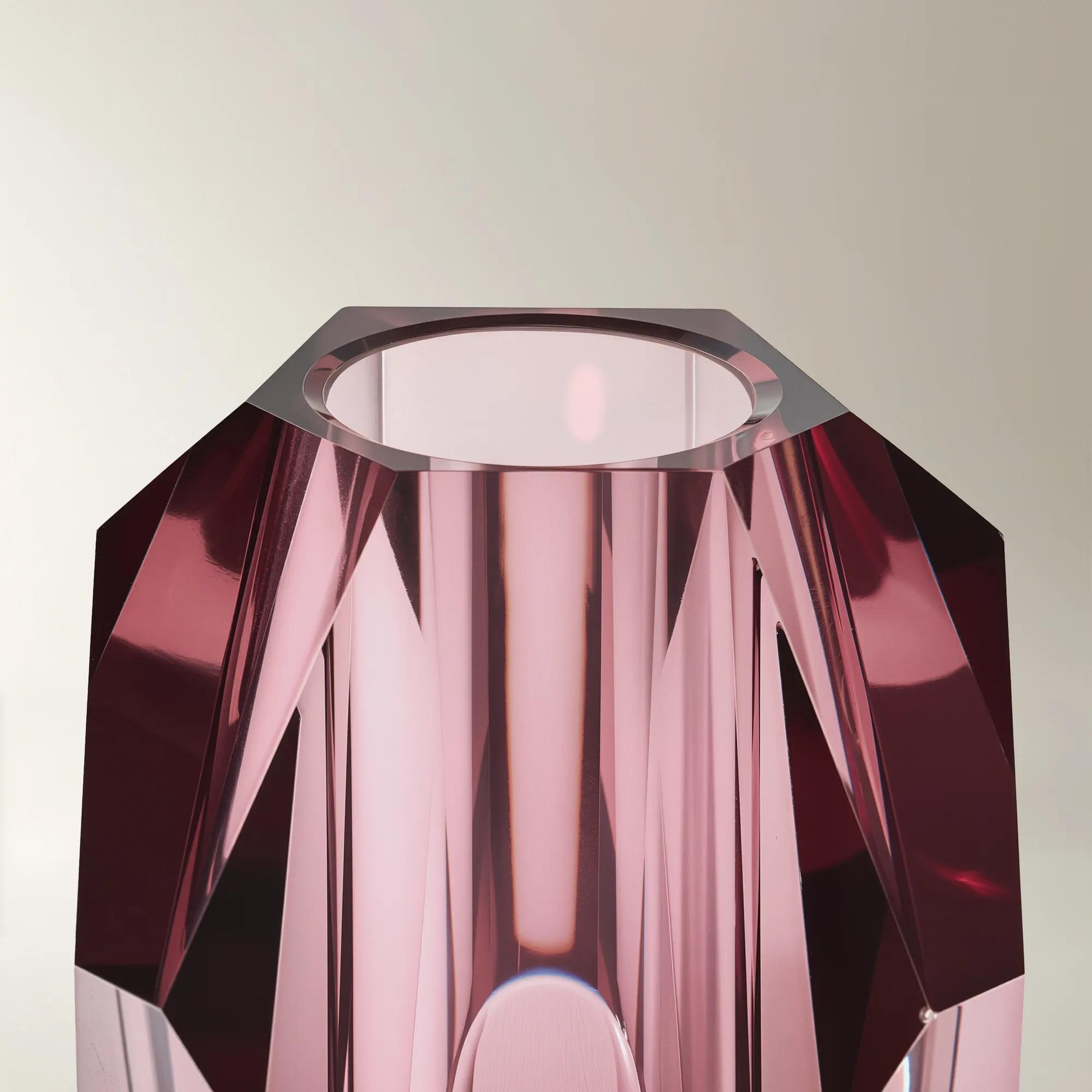 Merci Crystal Glass Bud Vase