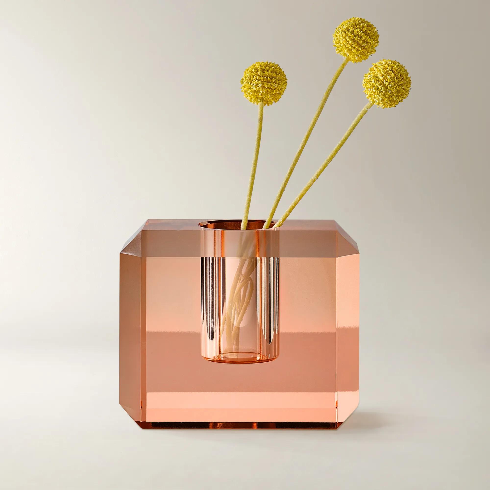 Corina Crystal Glass Bud Vase