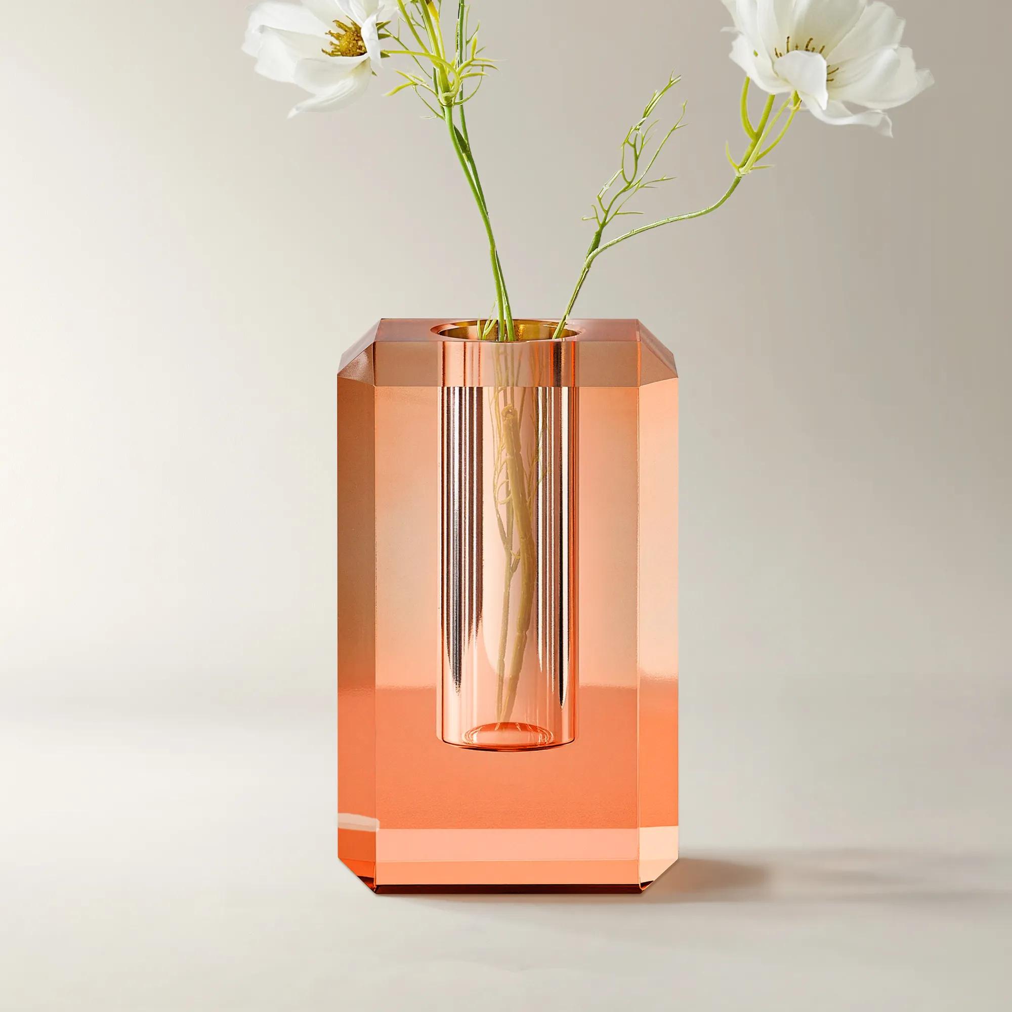 Corina Crystal Glass Bud Vase