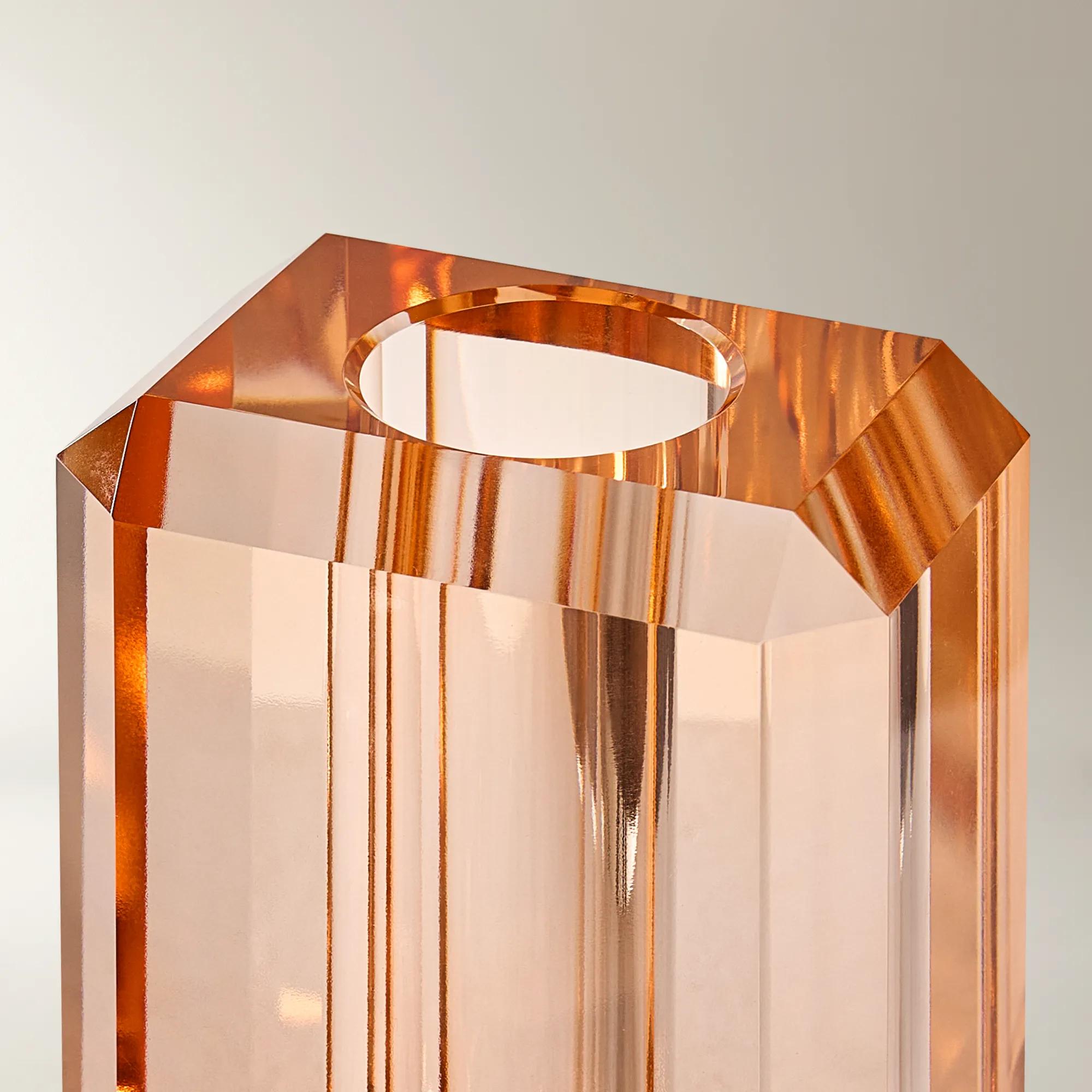 Corina Crystal Glass Bud Vase