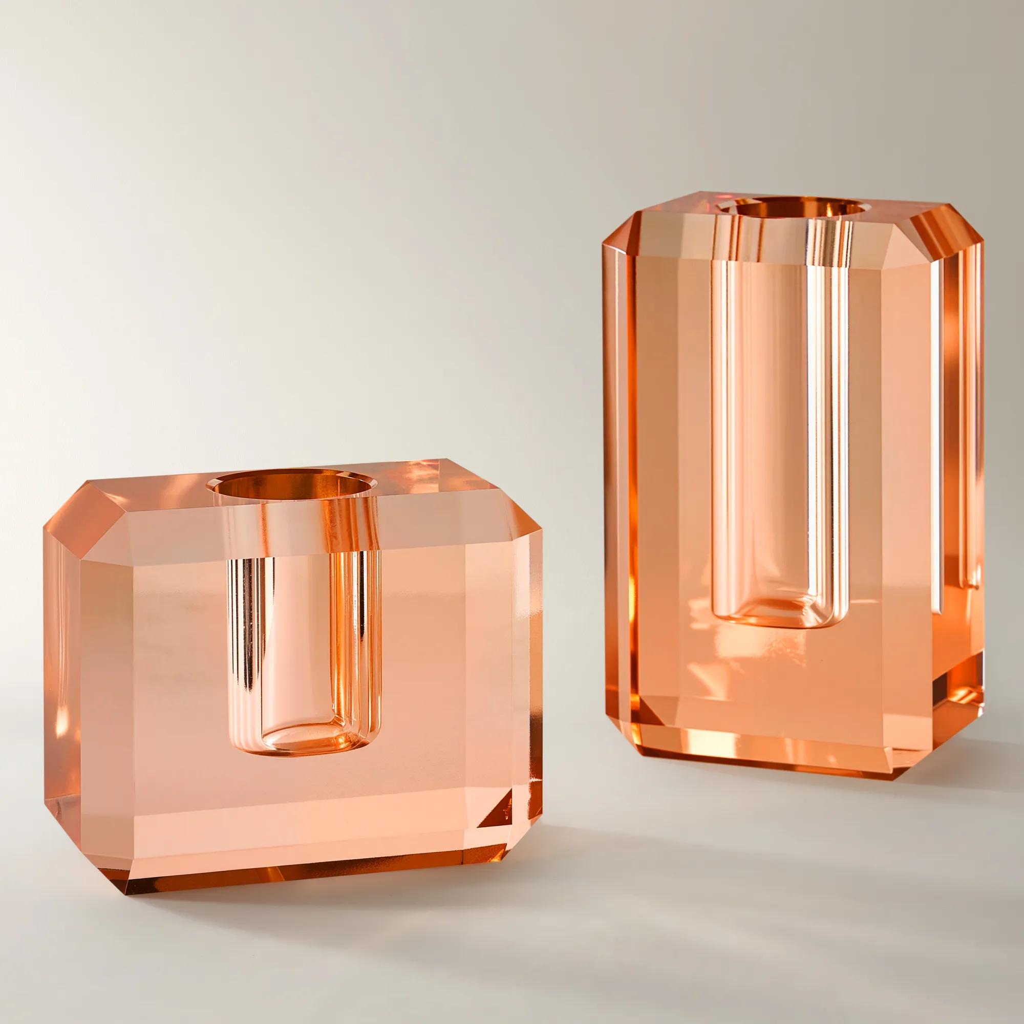 Corina Crystal Glass Bud Vase