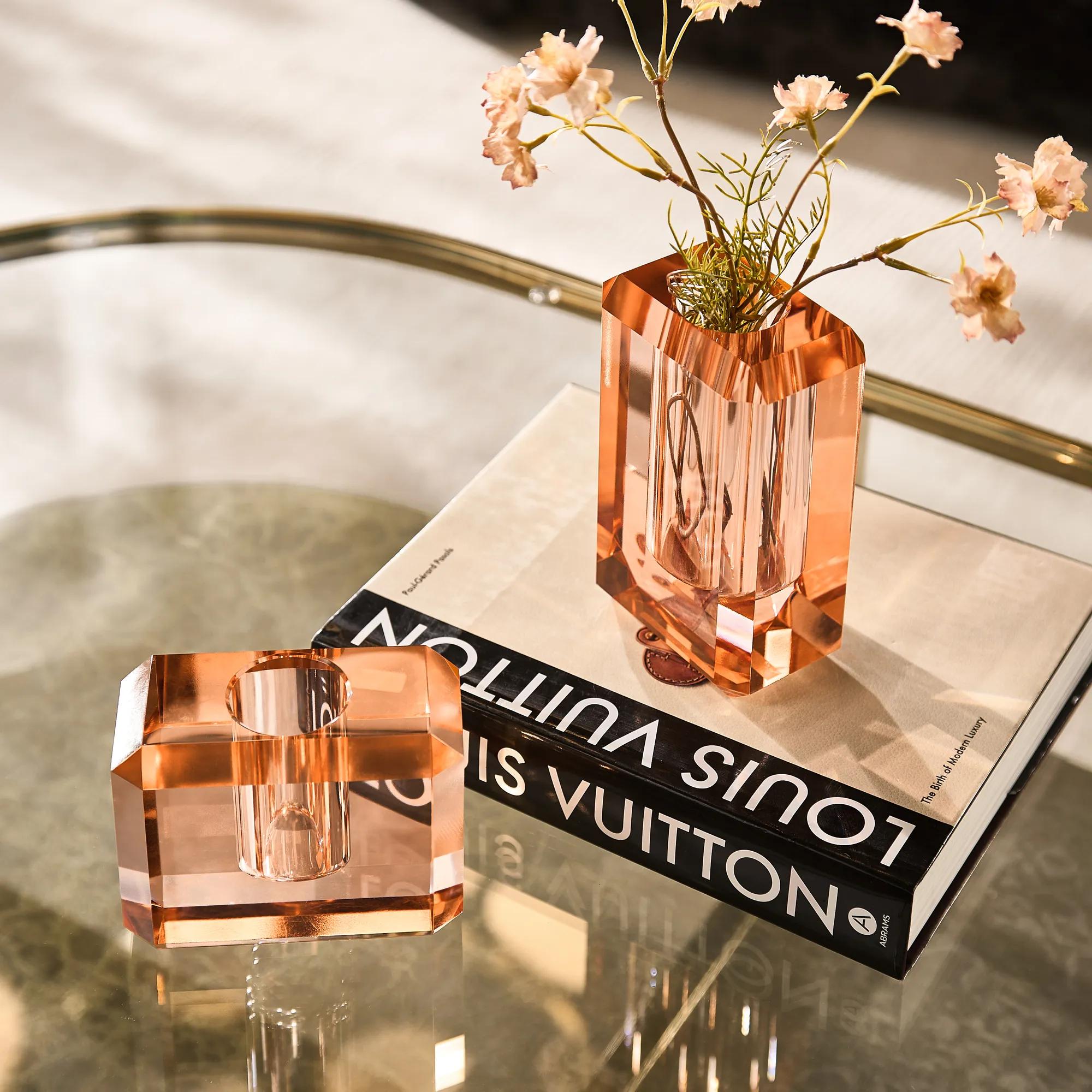 Corina Crystal Glass Bud Vase