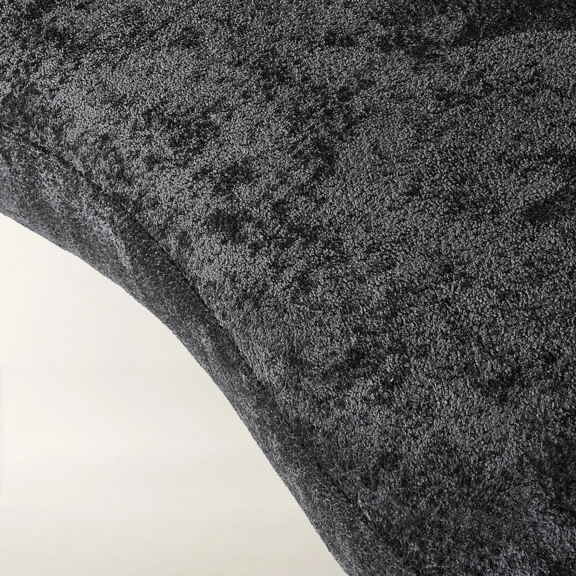 Irene Chenille Chaise (87.5") - Charcoal