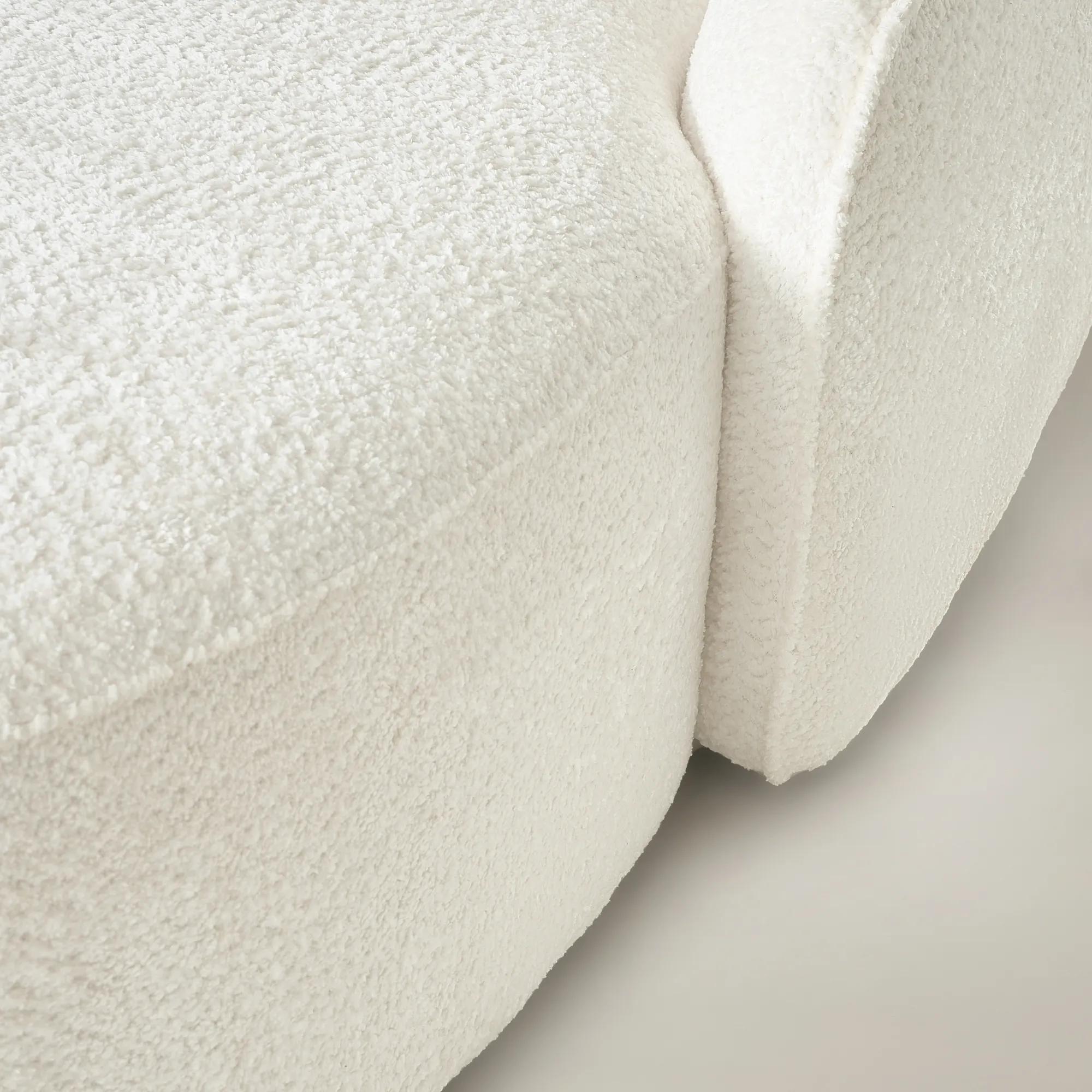 Irene Ivory Performance Chenille Chaise (87.5")