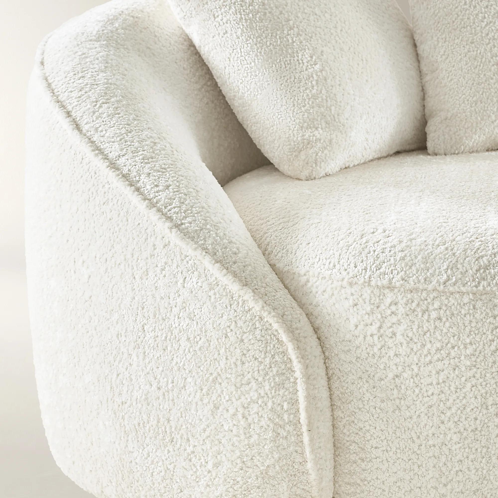 Irene Chenille Chaise (87.5") - Utopla Sand