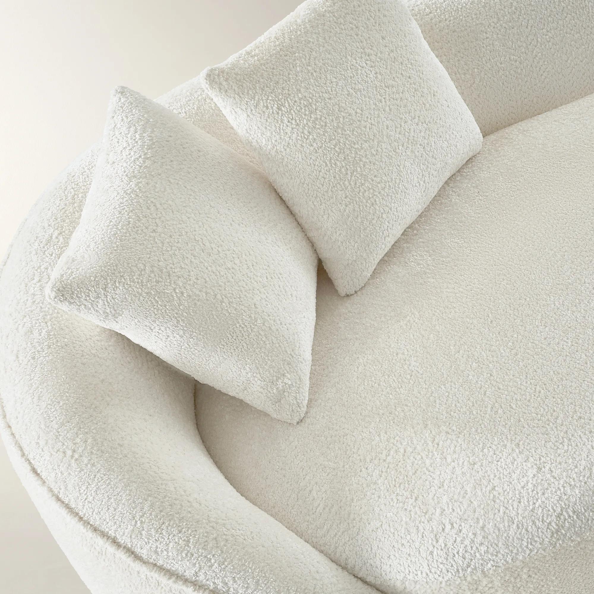 Irene Ivory Performance Chenille Chaise (87.5")