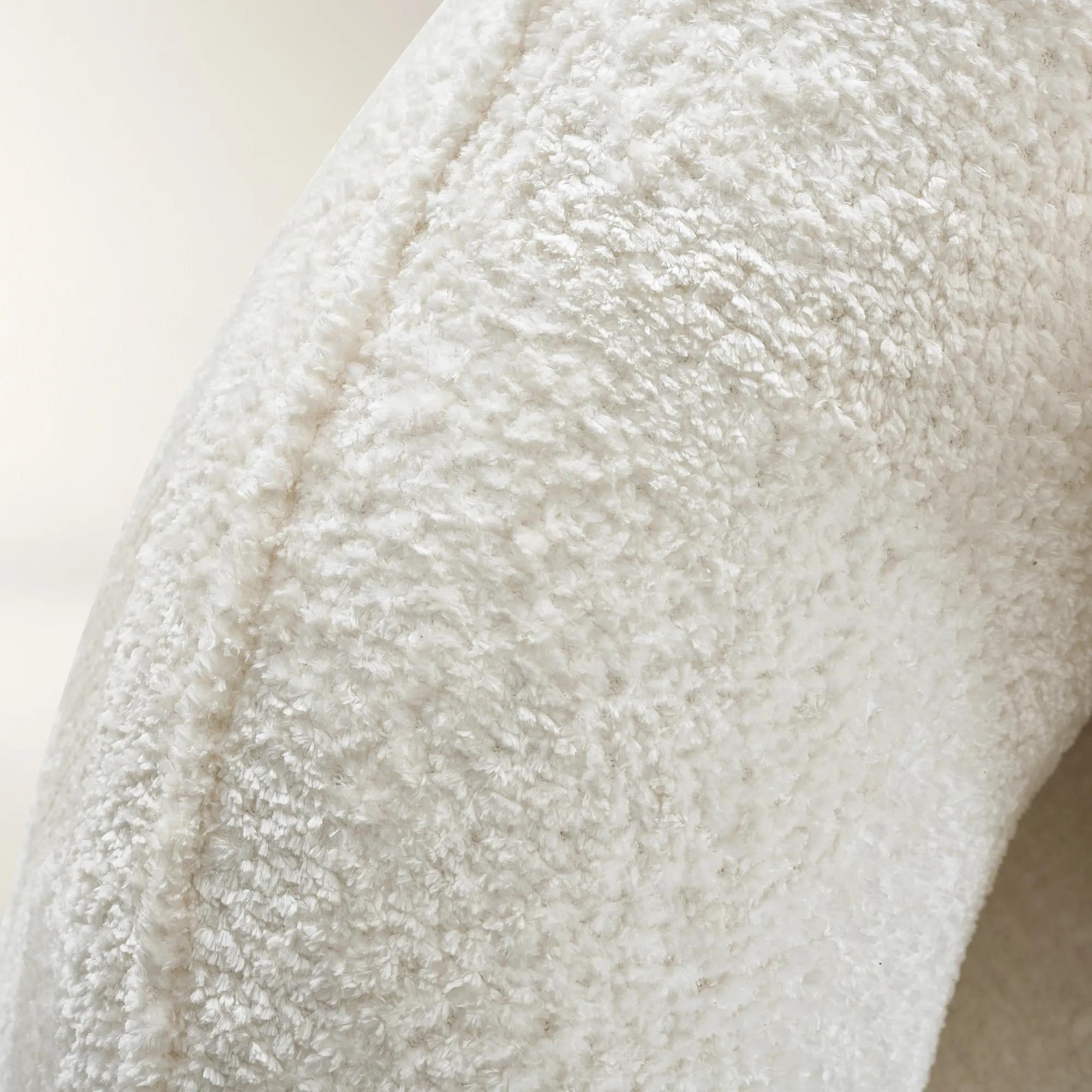 Irene Ivory Performance Chenille Chaise (87.5")