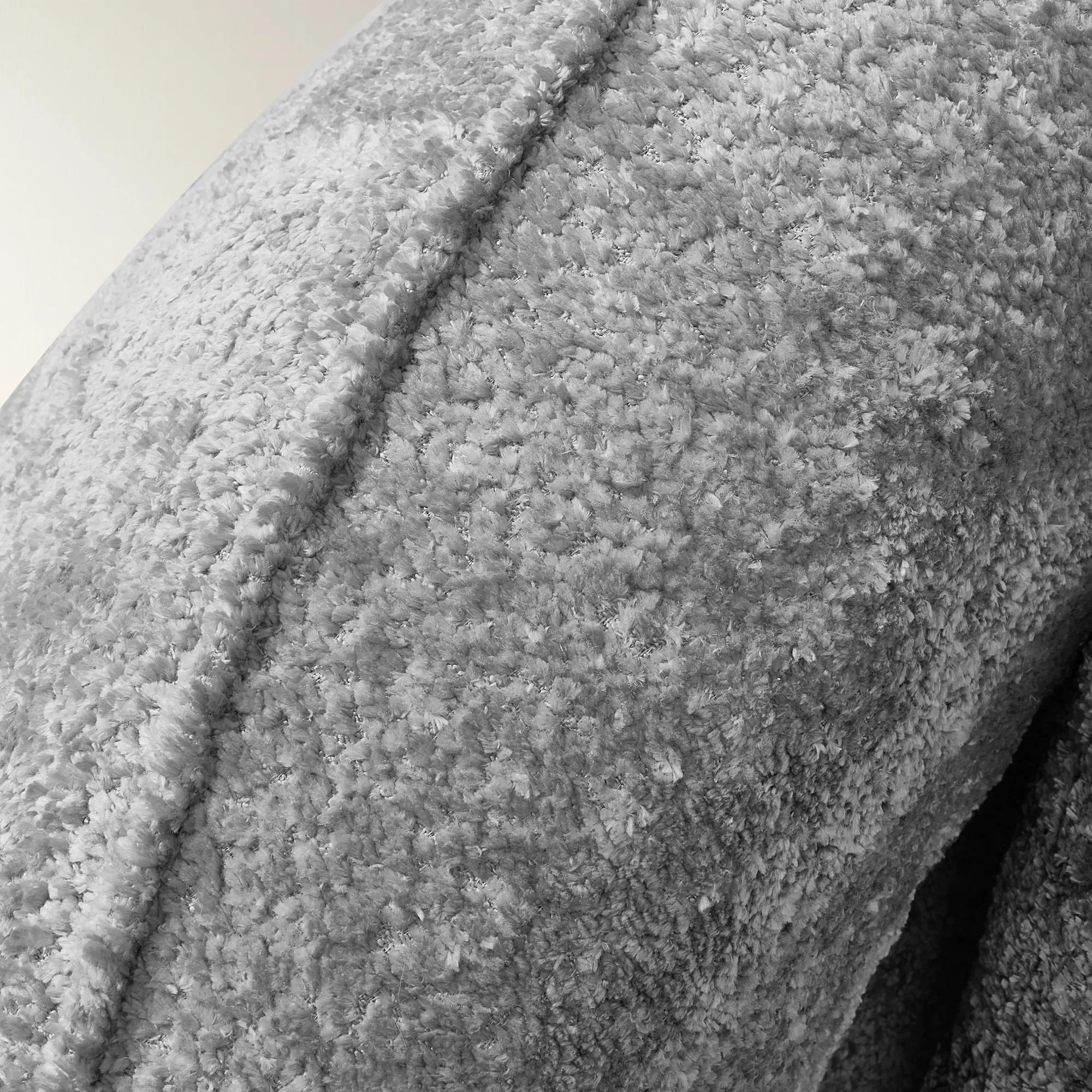 Irene Chenille Chaise (87.5") - Light Gray